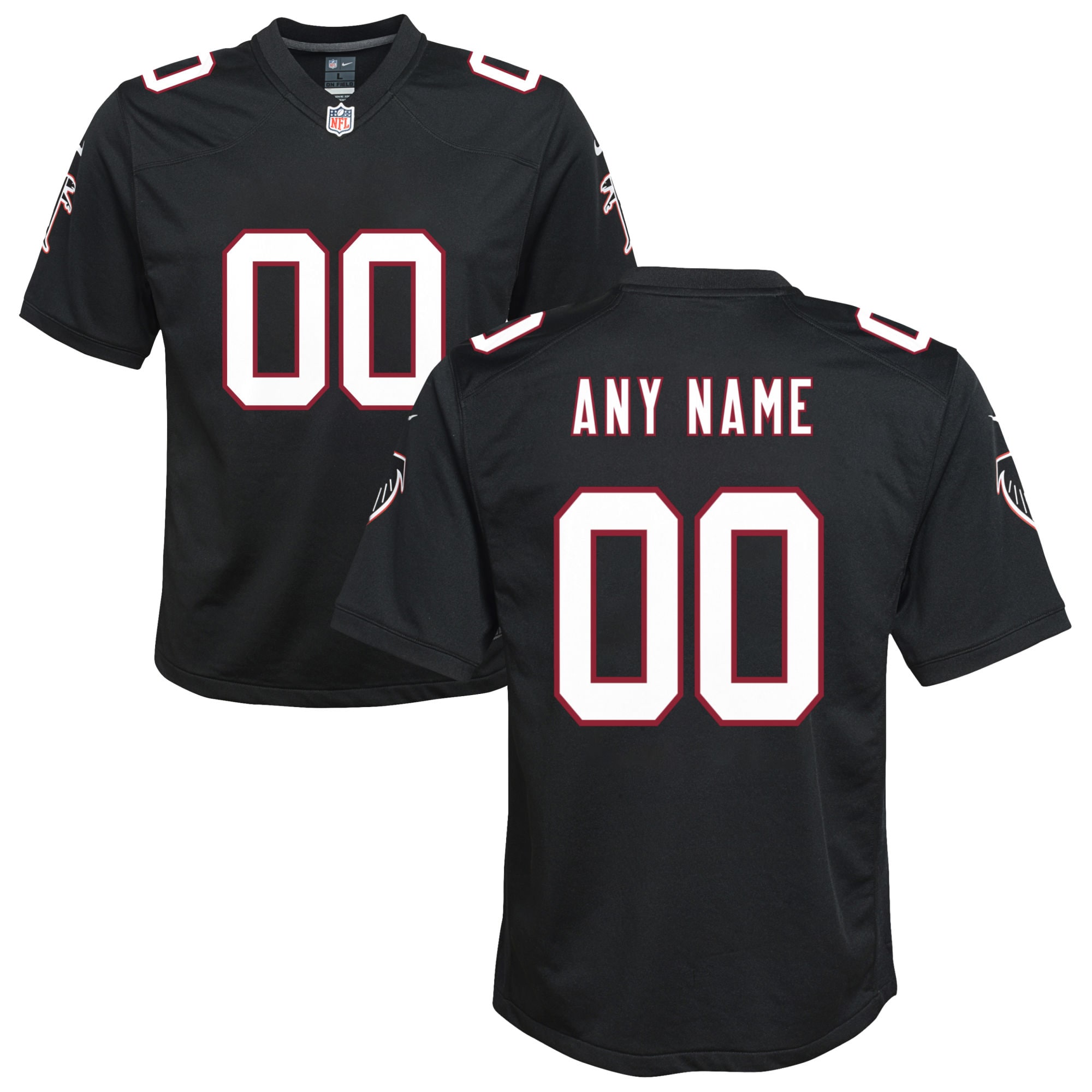 Atlanta Falcons Youth Throwback Custom Game Jersey - Black