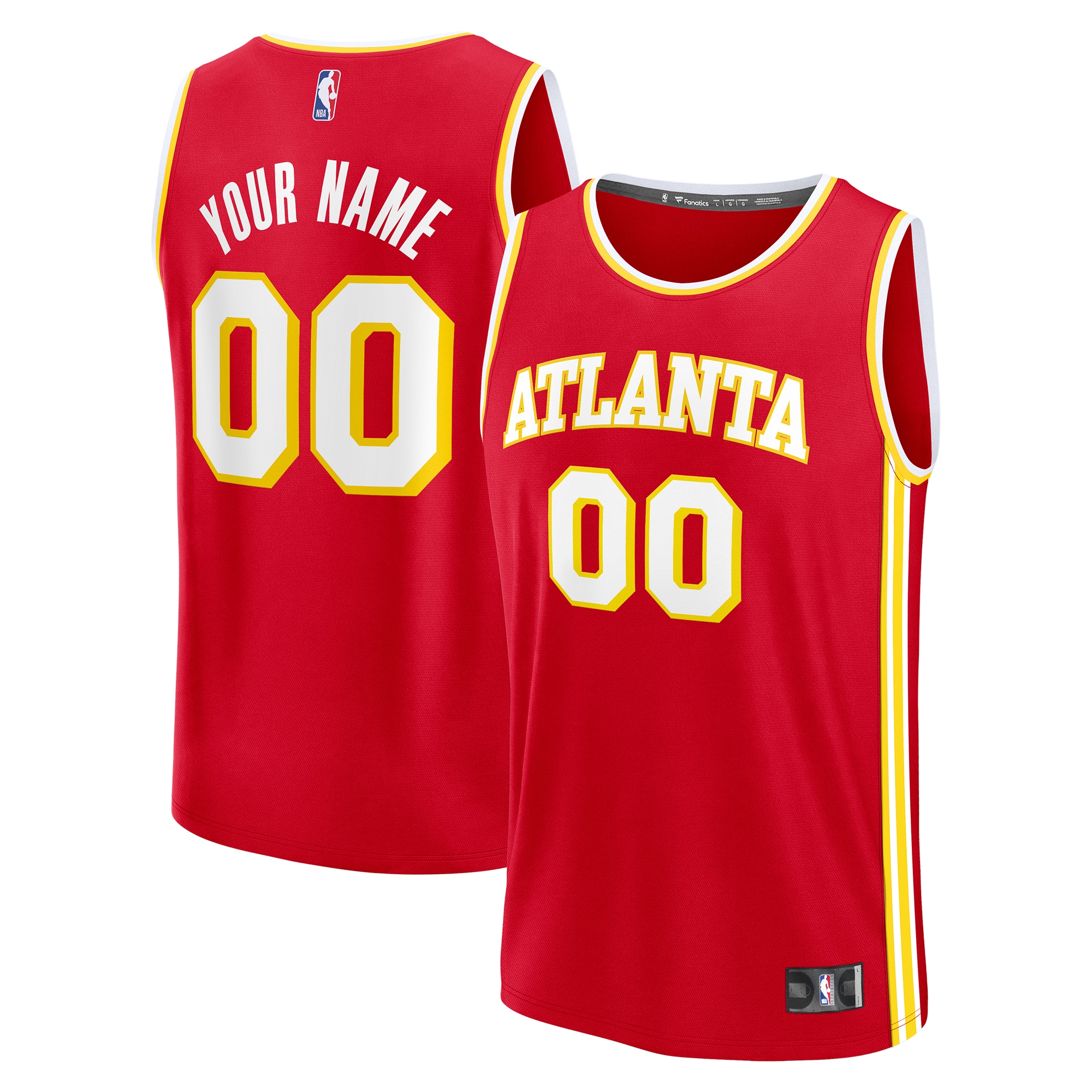 Atlanta Hawks Fanatics Fast Break Custom Jersey - Icon Edition - Red