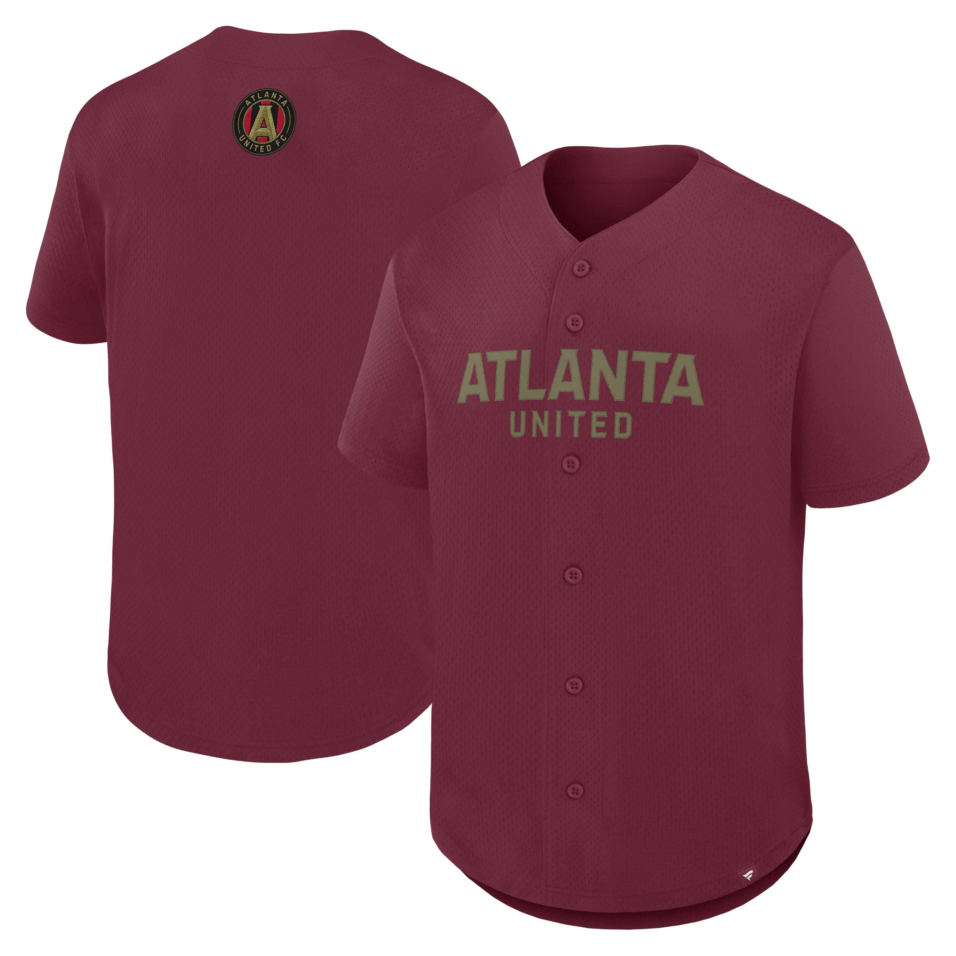 Atlanta United FC Fanatics Maximum Intensity Button-Up Jersey  - Red