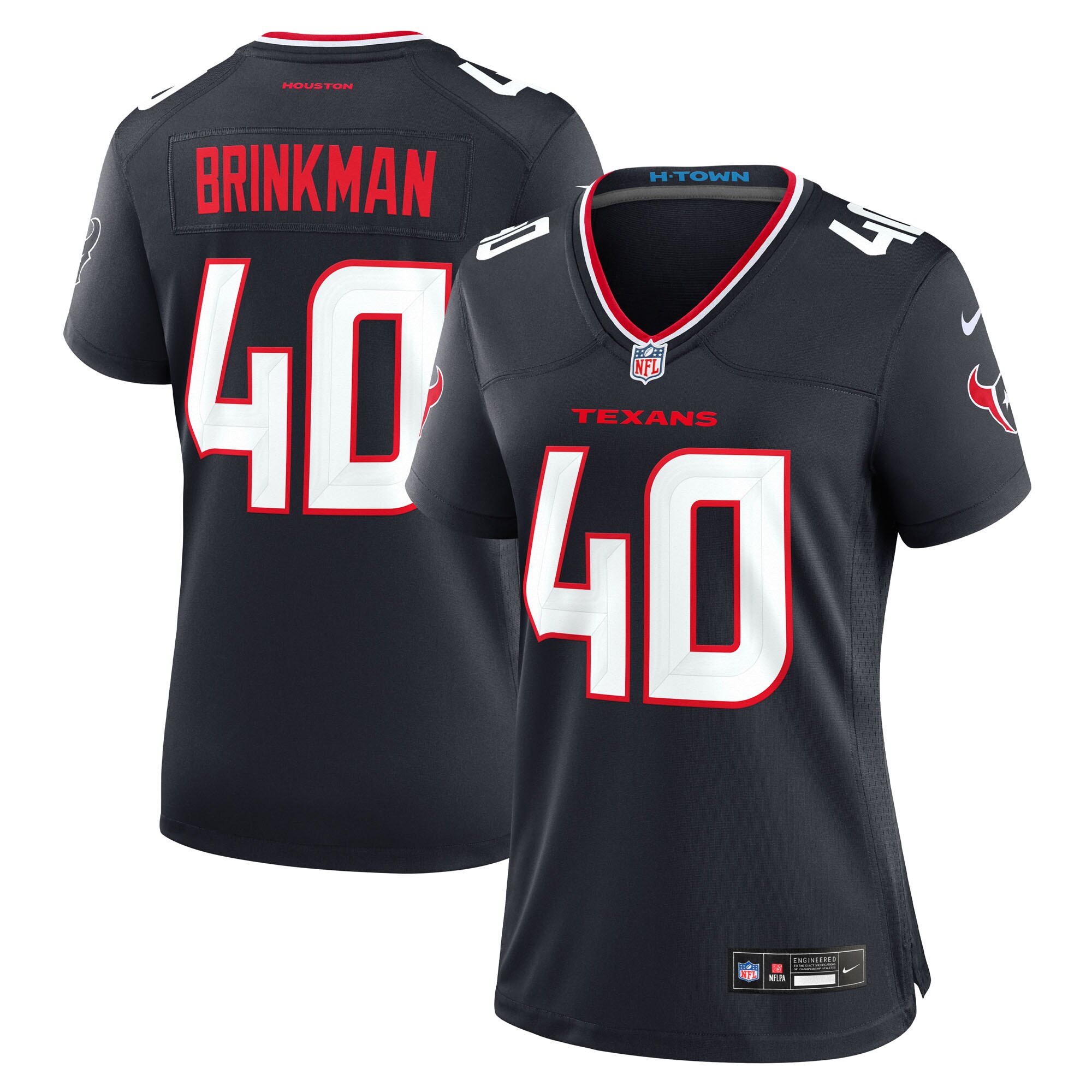 Austin Brinkman Houston Texans Women's Team Game Jersey - Navy
