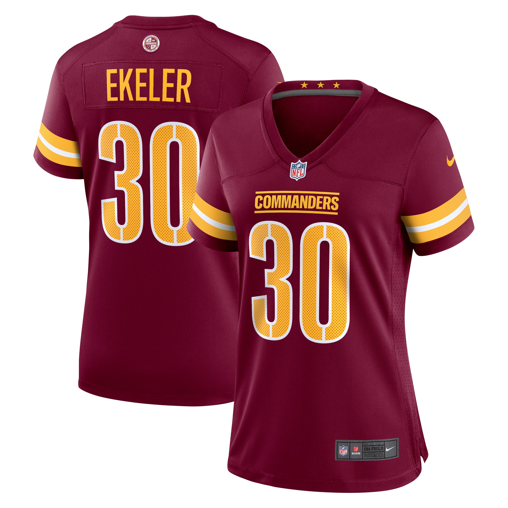 Austin Ekeler Washington Commanders Women's Game Player Jersey - Burgundy