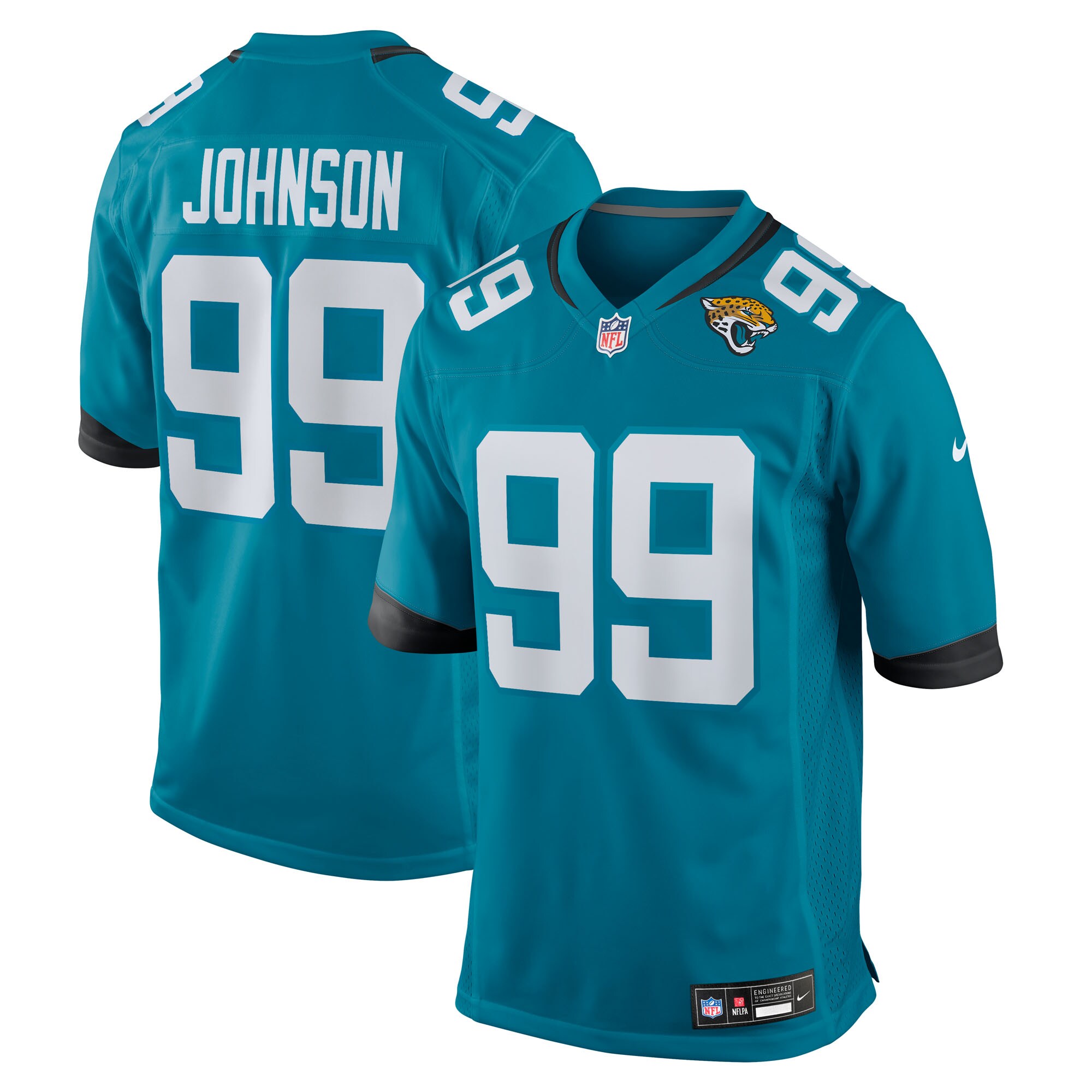 Austin Johnson Jacksonville Jaguars Team Game Jersey - Teal
