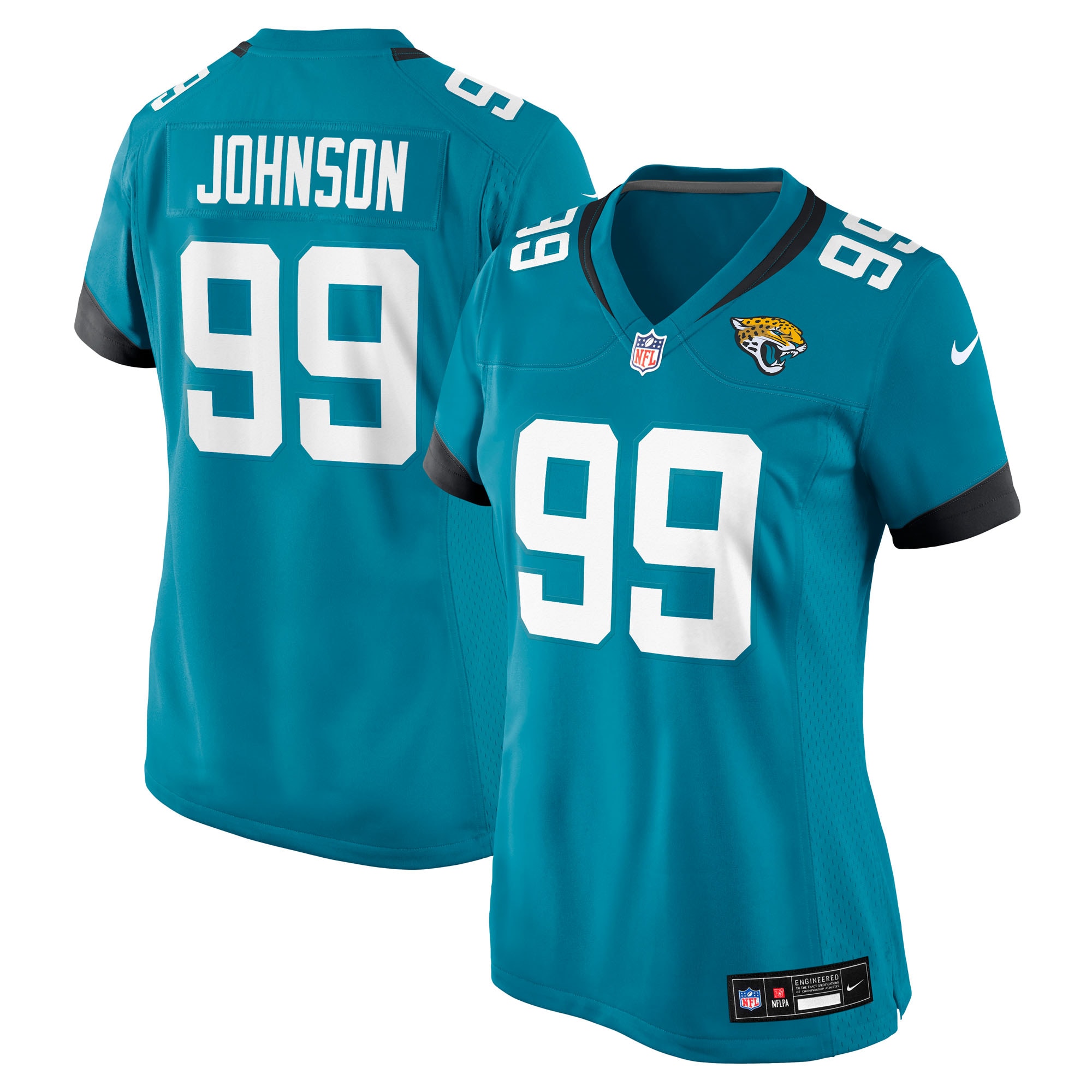 Austin Johnson Jacksonville Jaguars Women's Team Game Jersey - Teal