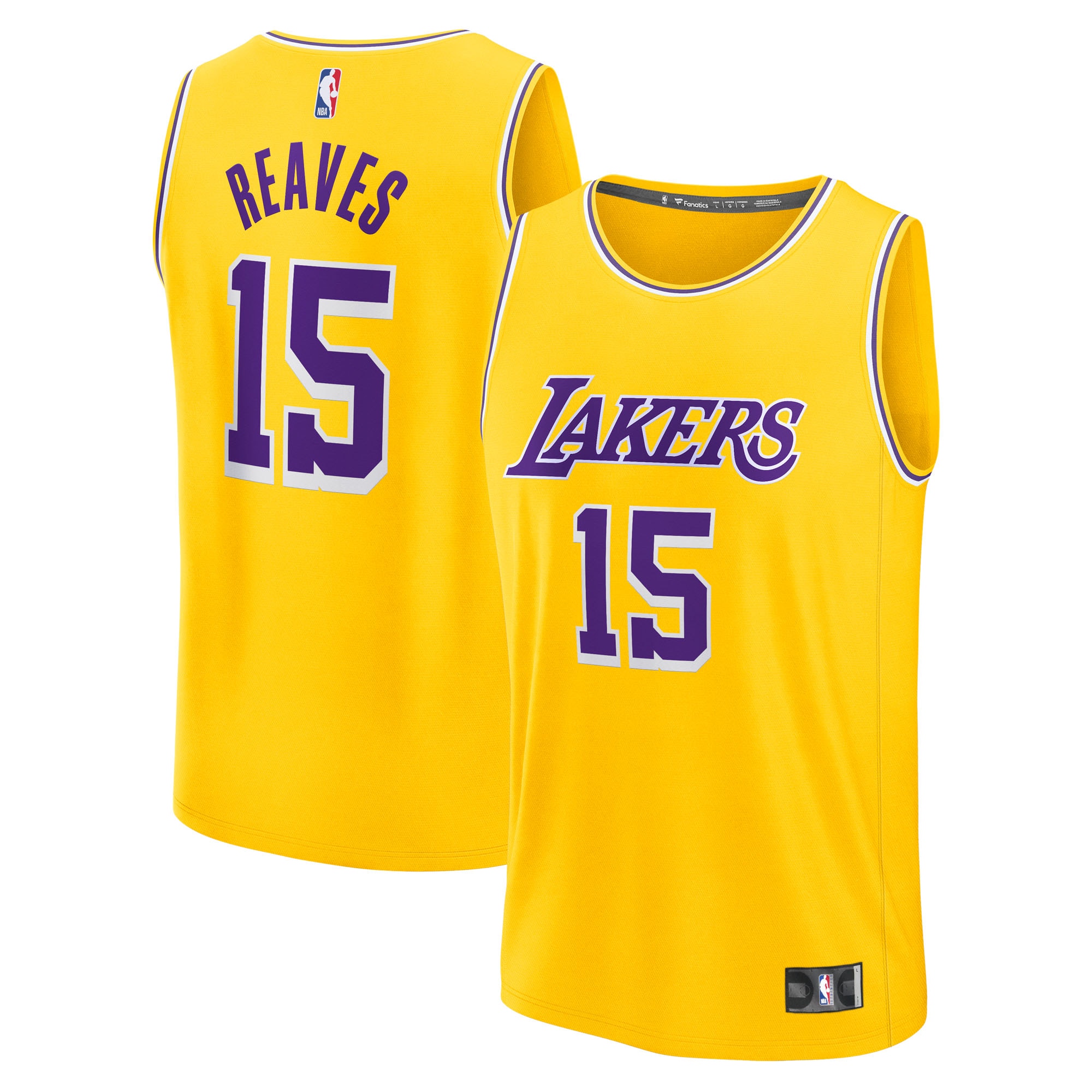 Austin Reaves Los Angeles Lakers Fanatics Youth Fast Break Jersey - Gold - Icon Edition
