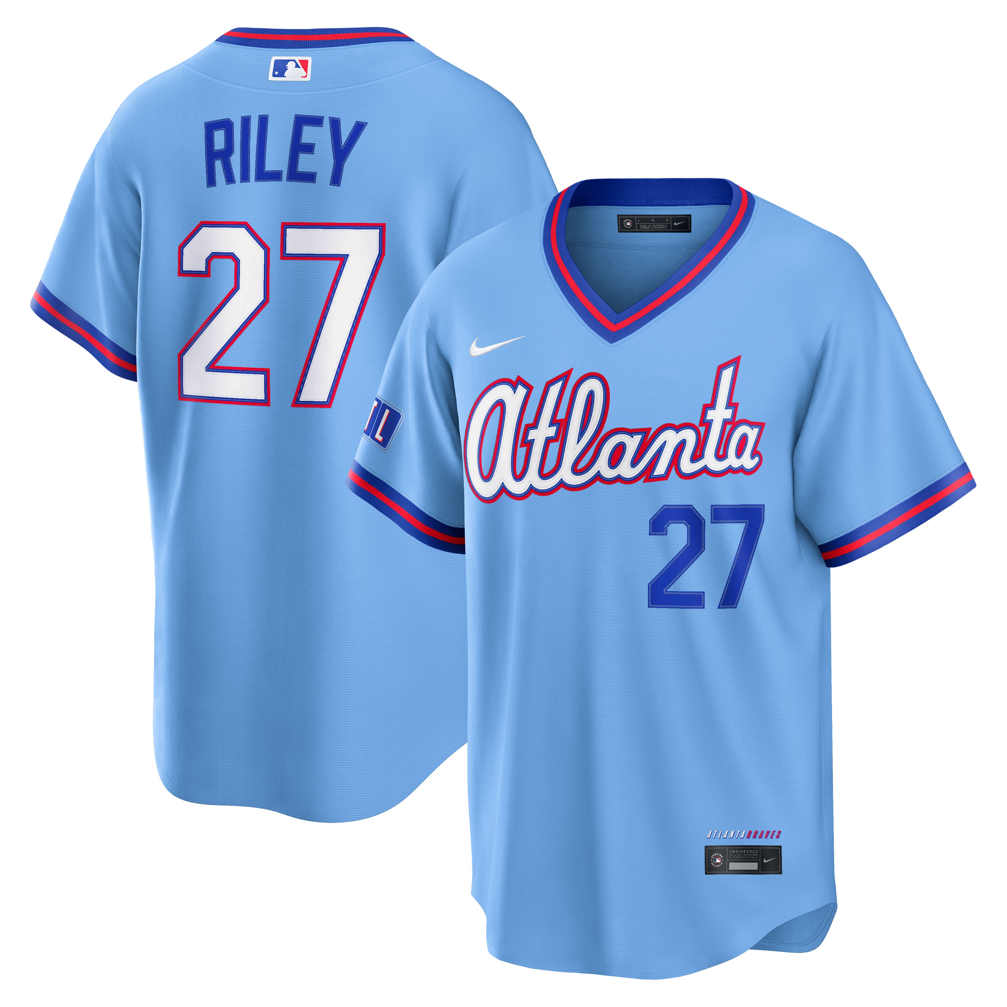 Austin Riley Atlanta Braves 2026 City Connect Stadium Jersey - Powder Blue