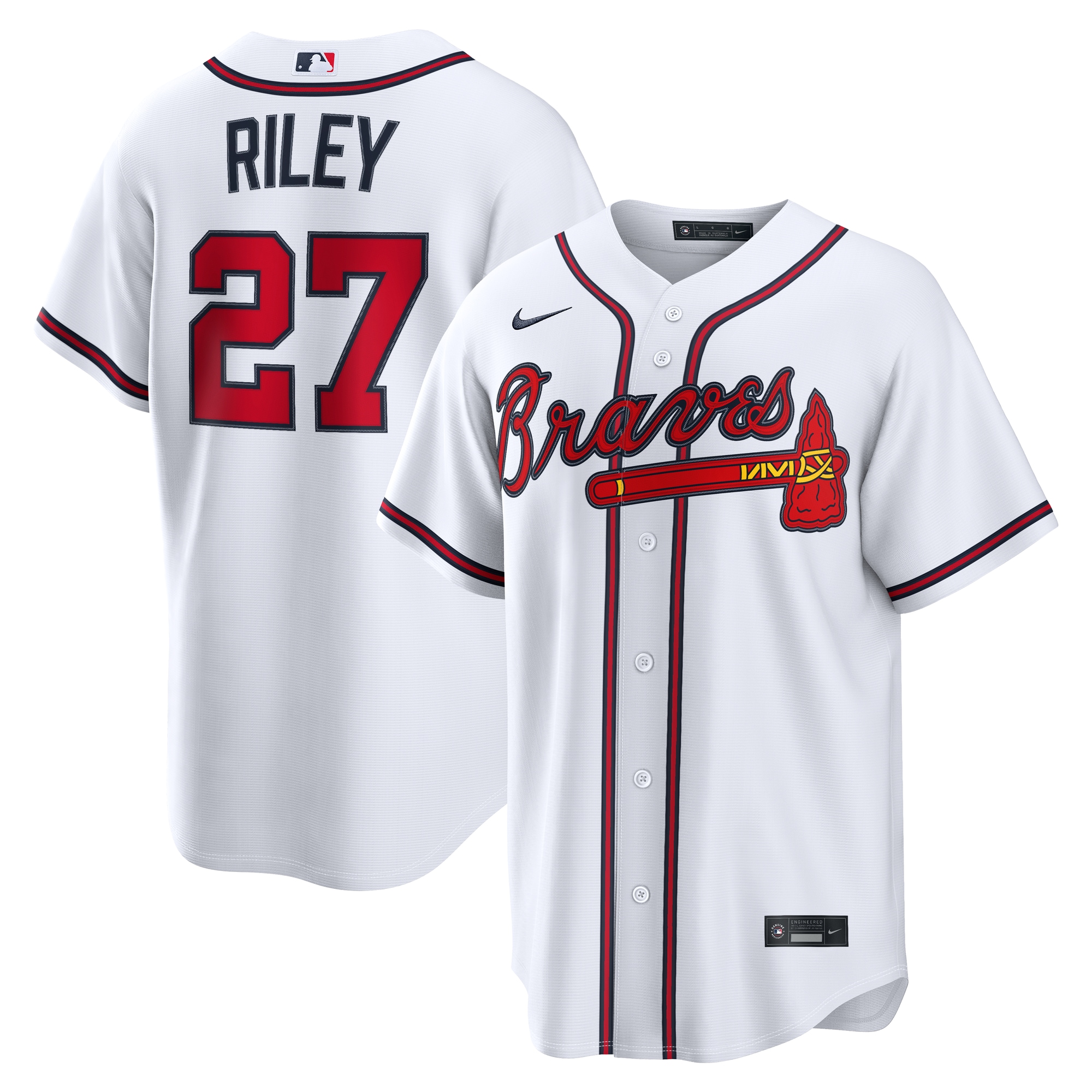 Austin Riley Atlanta Braves Home Jersey - White