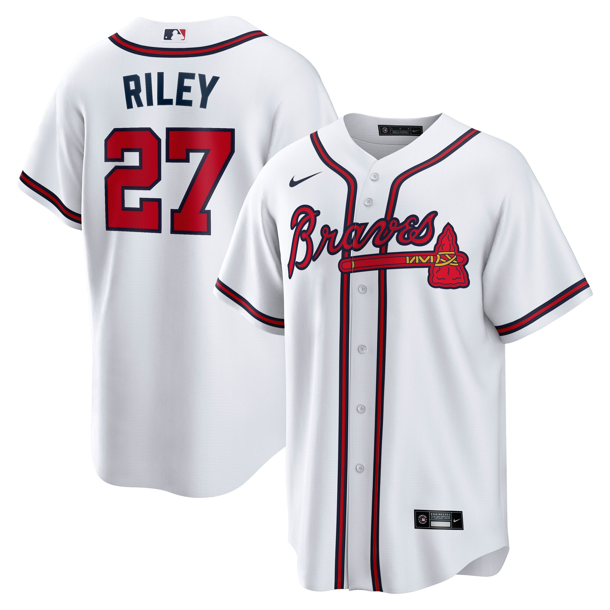 Austin Riley Atlanta Braves Home Player Jersey - White