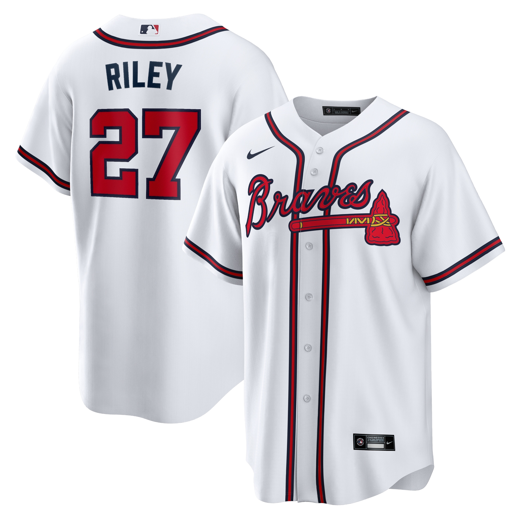 Austin Riley Atlanta Braves Home Player Jersey - White