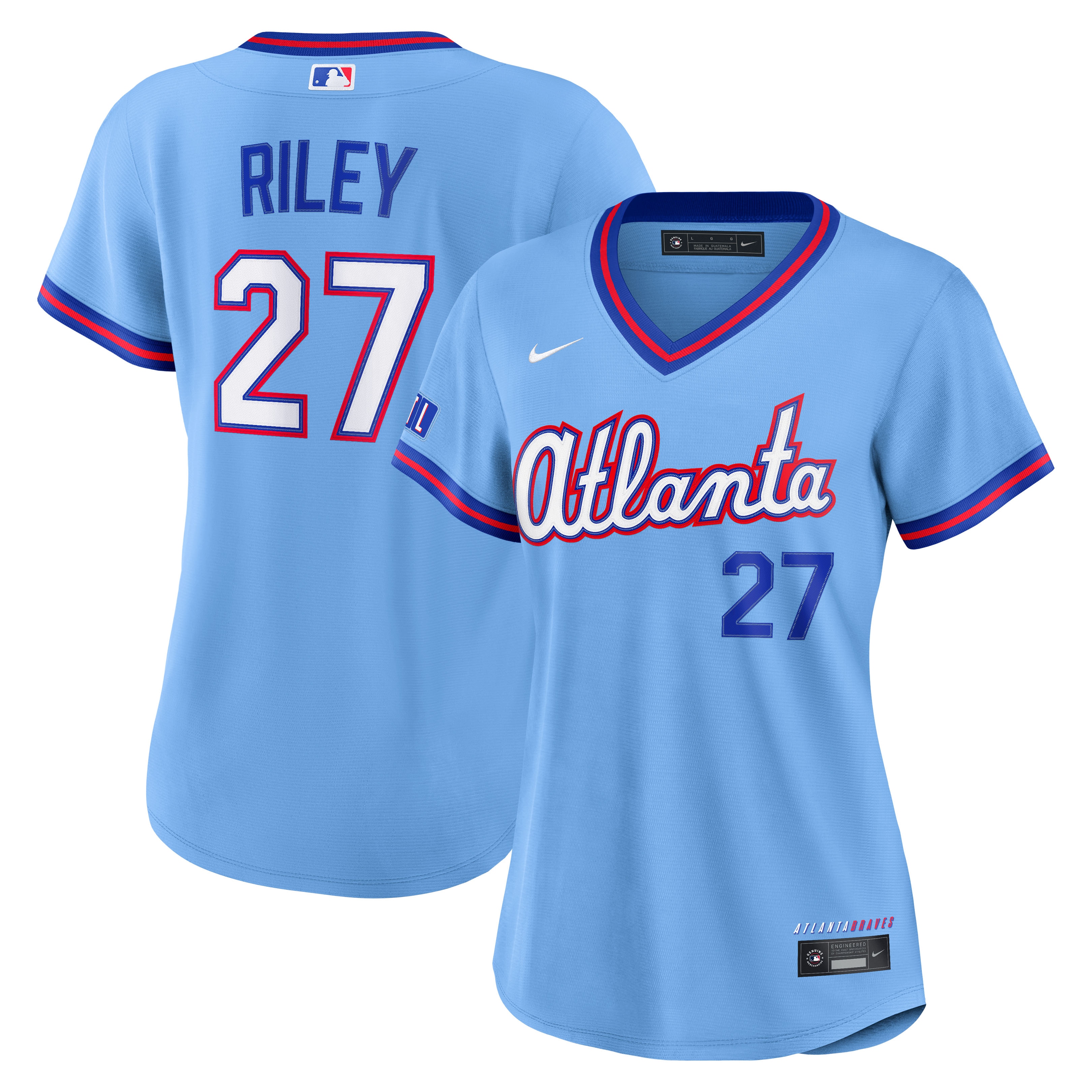 Austin Riley Atlanta Braves Women's 2026 City Connect Stadium Jersey - Powder Blue