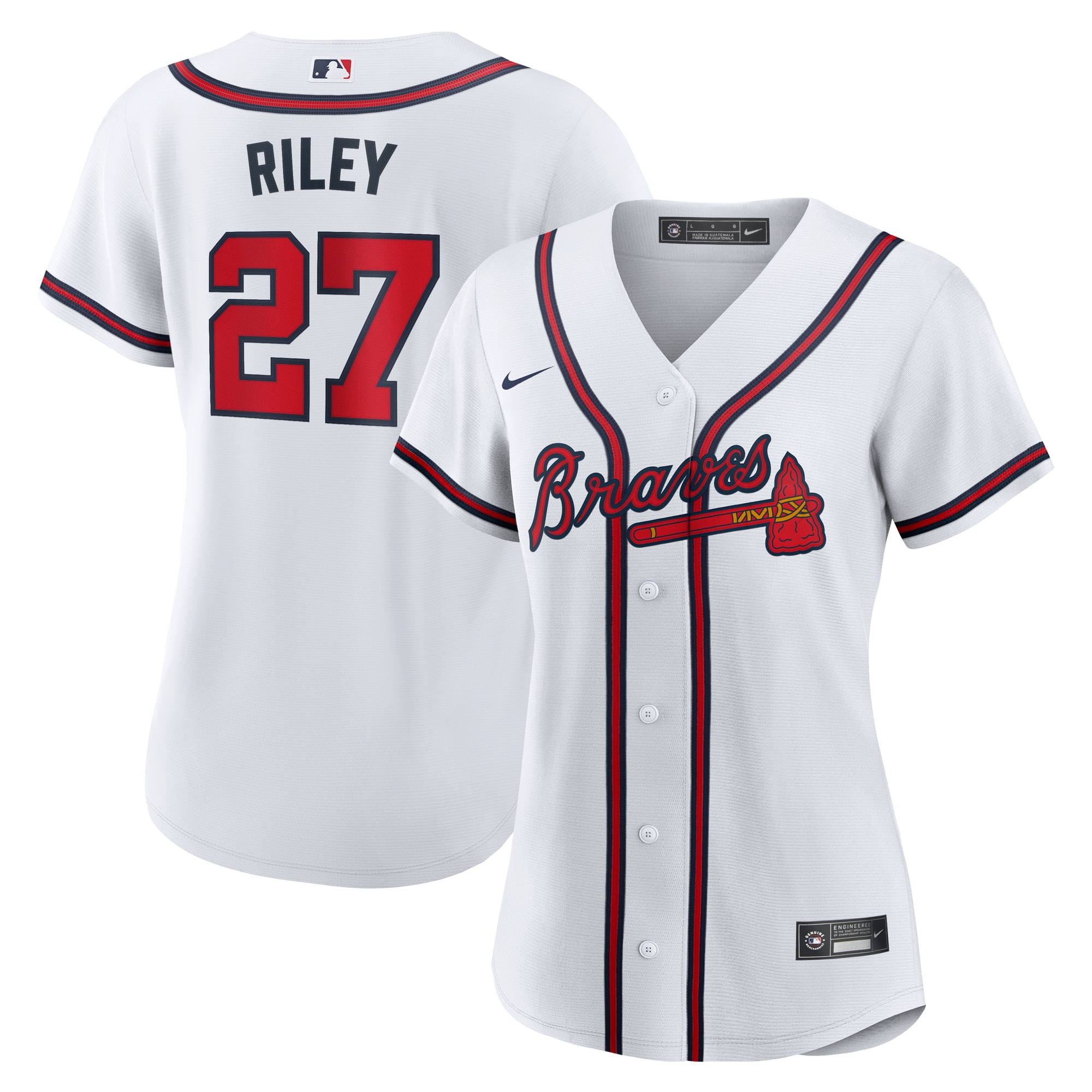 Austin Riley Atlanta Braves Women's Home Jersey - White