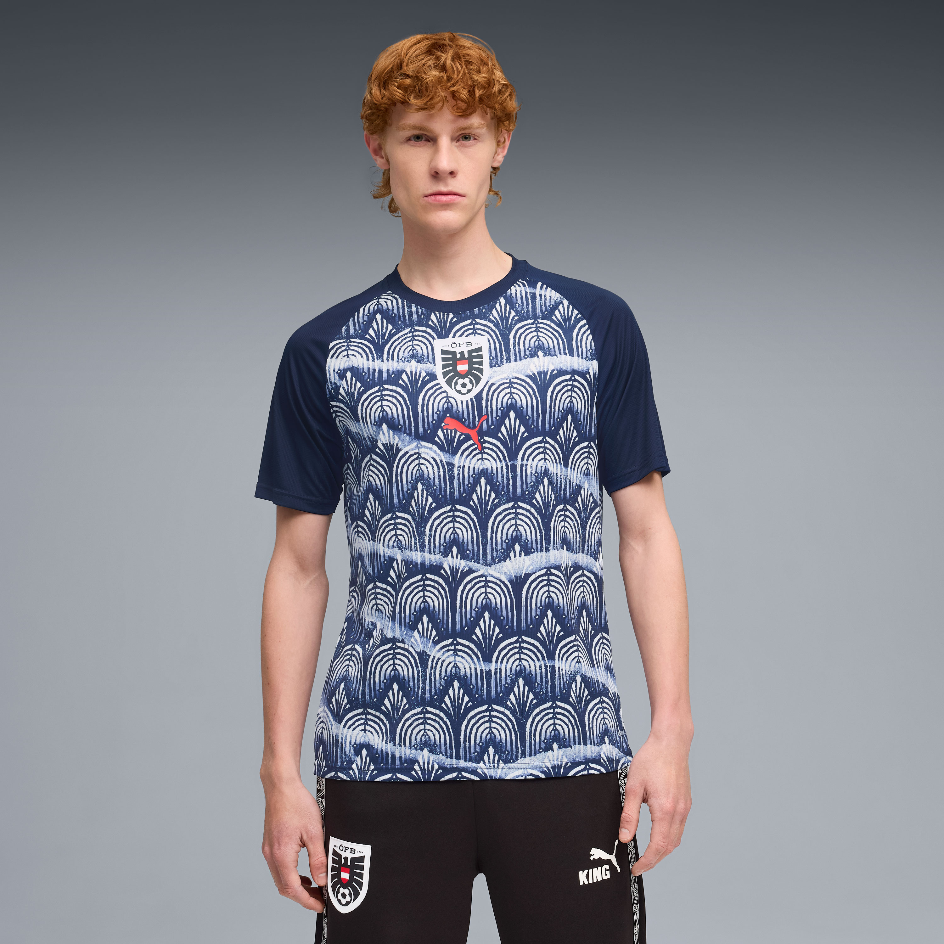 Austria National Team Puma Pre-Match Jersey - Navy