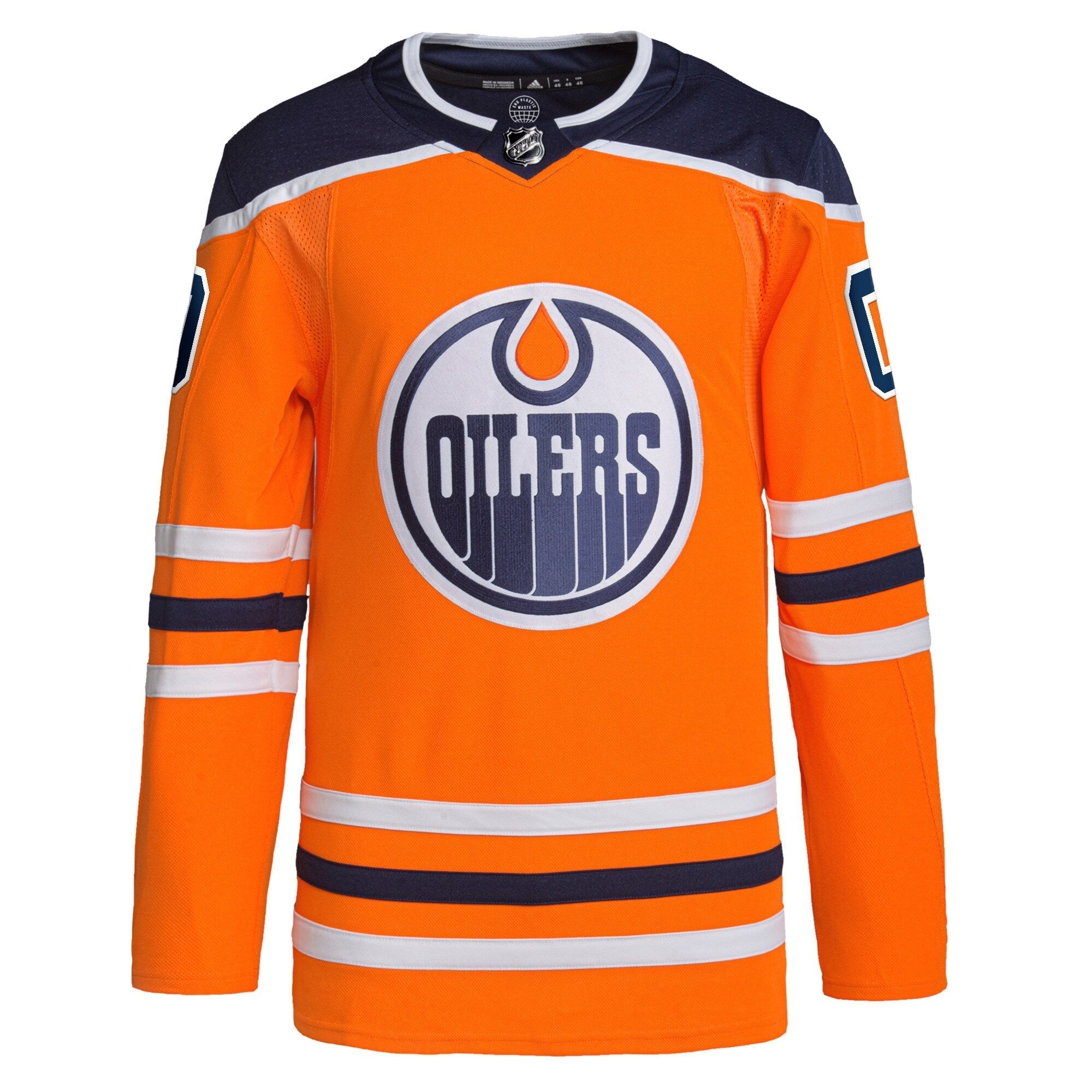 Alternative view of authentic Adidas Oilers Orange Jersey - Adidas Oilers Orange Jersey