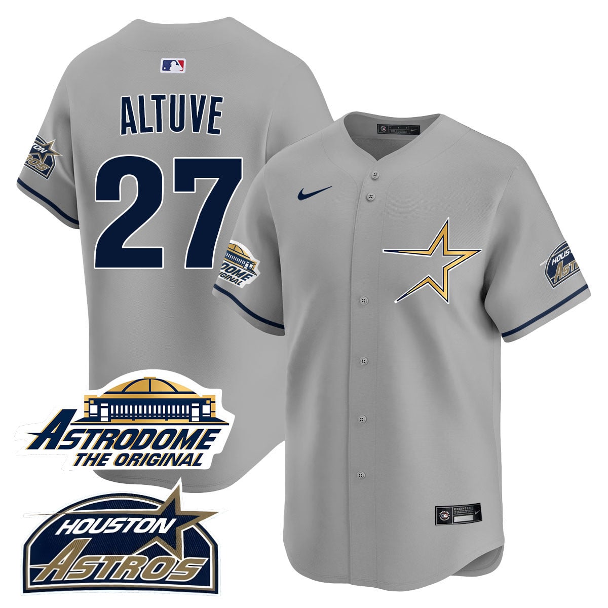 authentic Nike Altuve Astros Gray Jersey - Nike Altuve Astros Gray