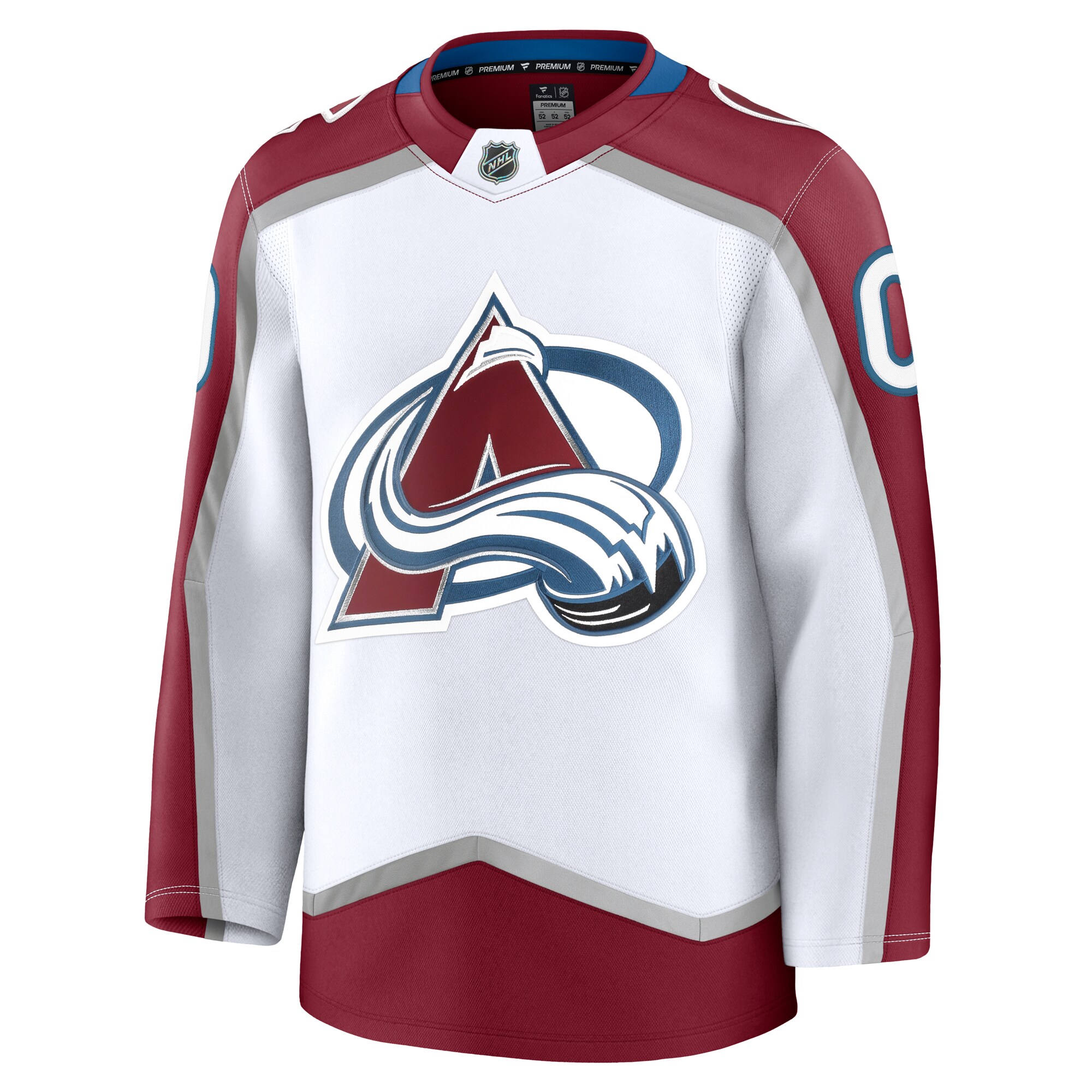 Alternative view of Avalanche Fanatics Jersey - White/Burgundy Custom NHL