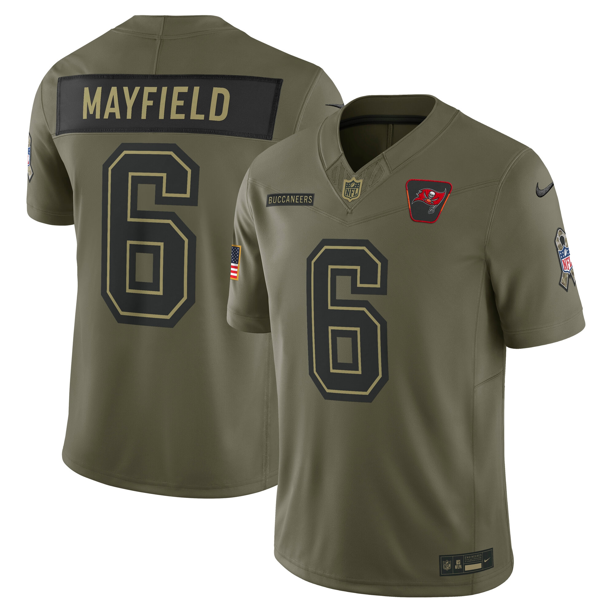 Baker Mayfield Tampa Bay Buccaneers 2025 Salute to Service Limited Jersey - Olive