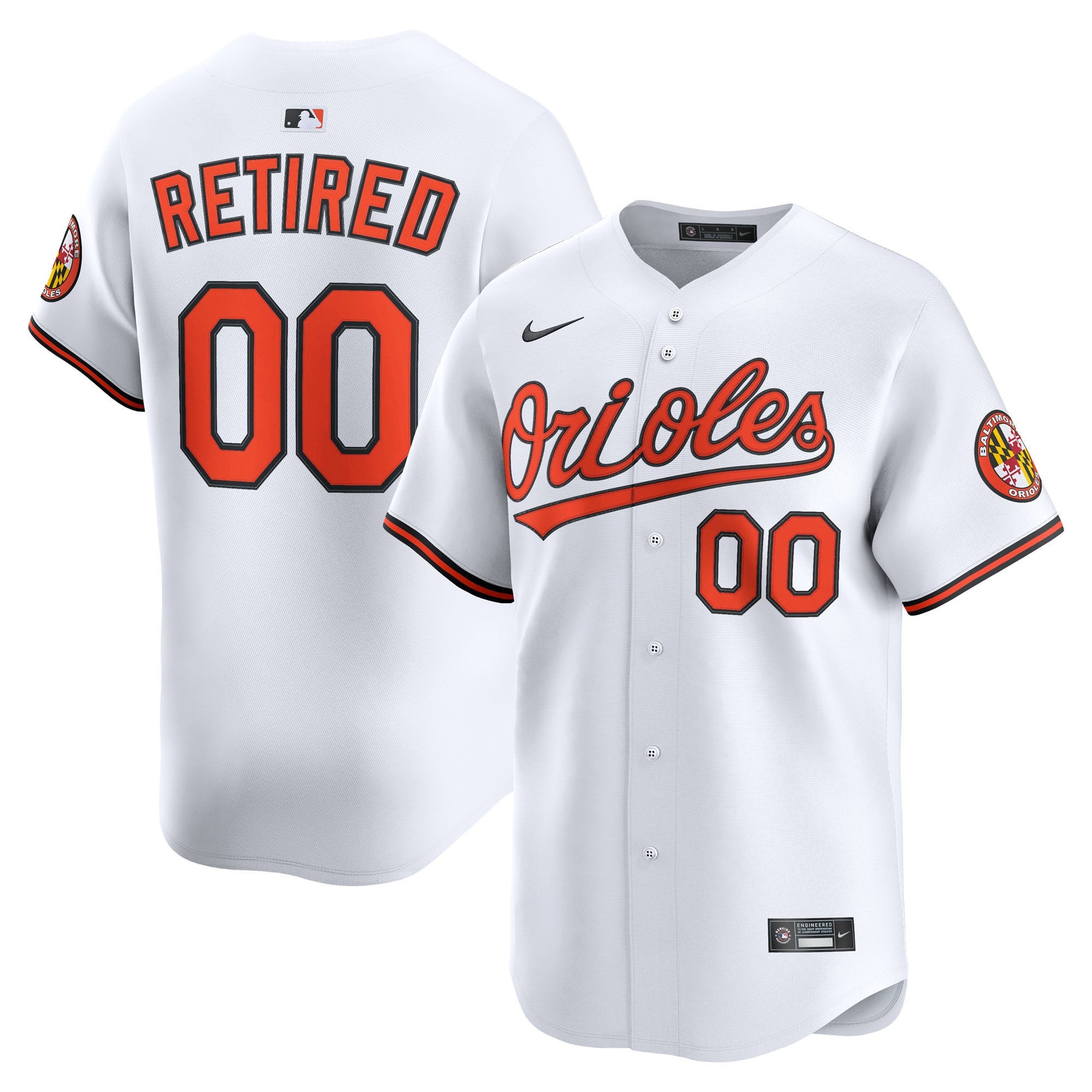 Baltimore Orioles Home Limited Pick-A-Player Retired Roster Jersey - White
