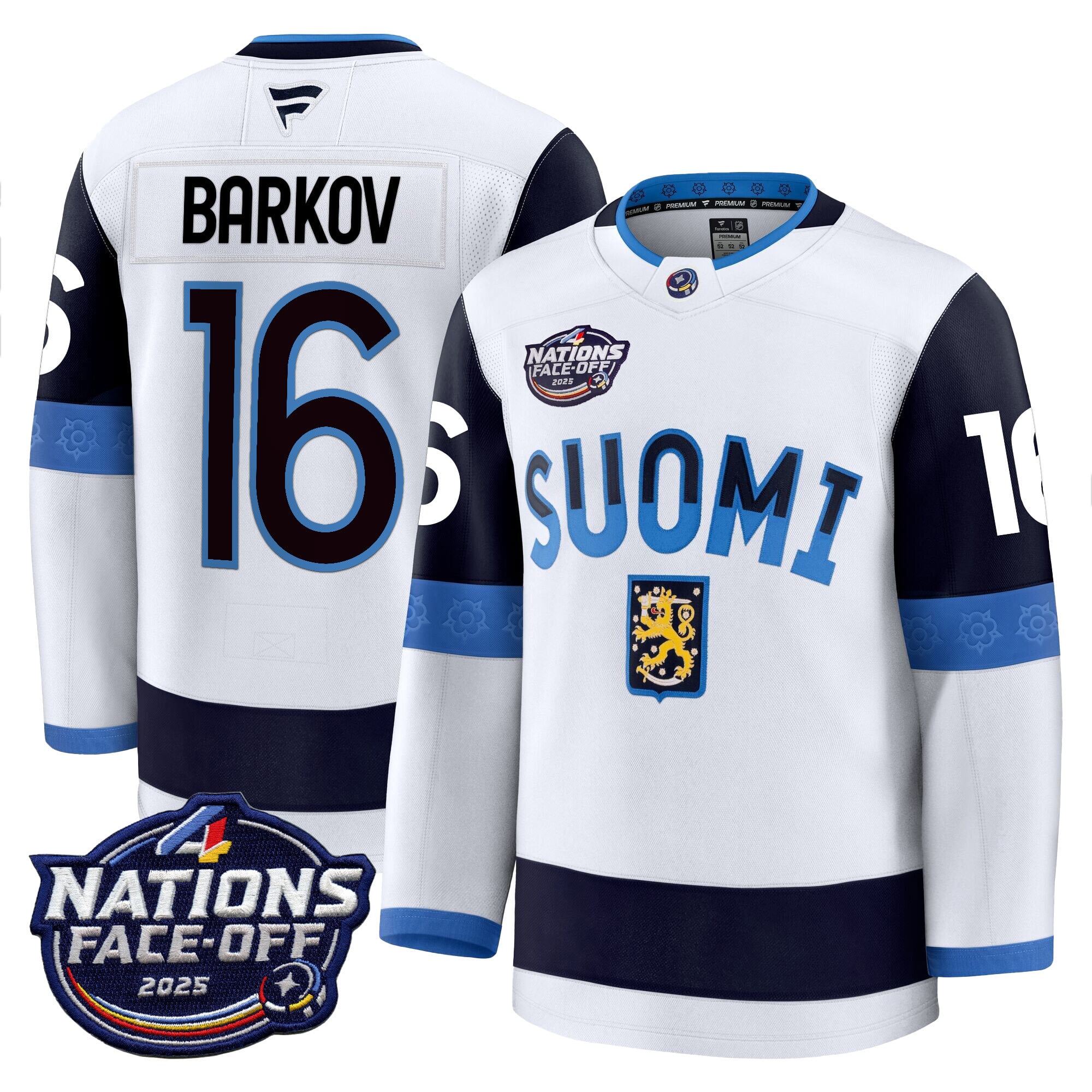 Barkov Finland Hockey Jersey - Fanatics Barkov #16 Finland Nations