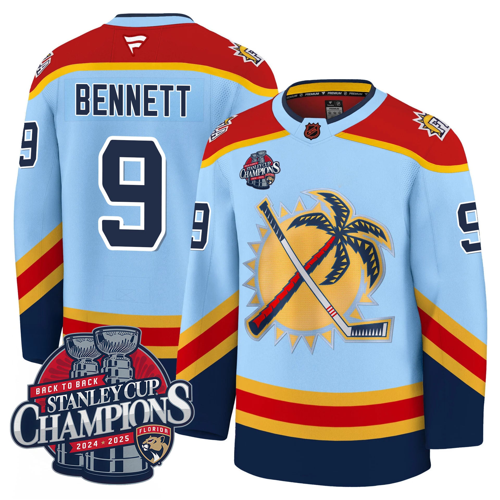Alternative view of Barkov Panthers Champions Jersey - Fanatics Barkov #16 Panthers