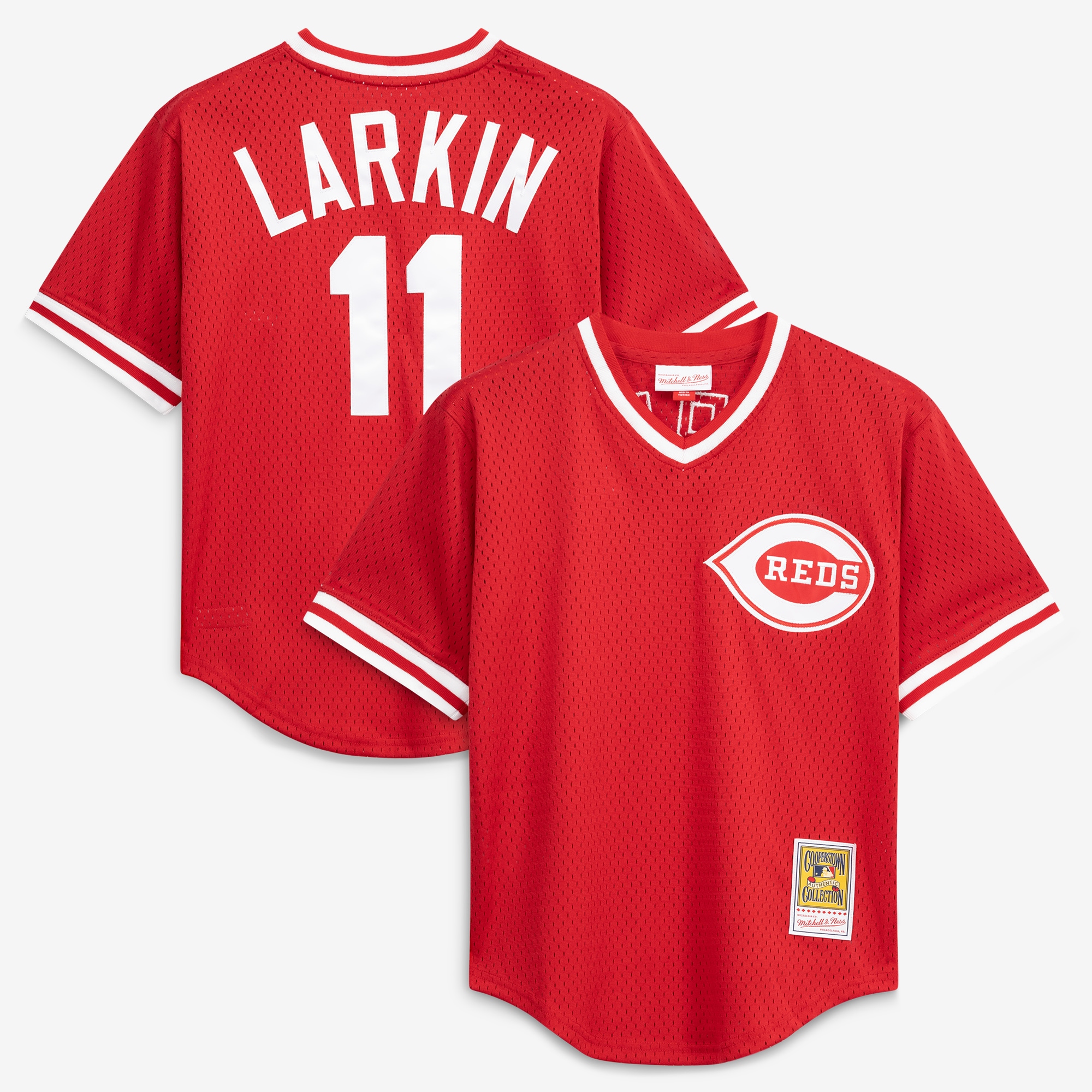 Barry Larkin Cincinnati Reds Batting Practice Jersey - Red
