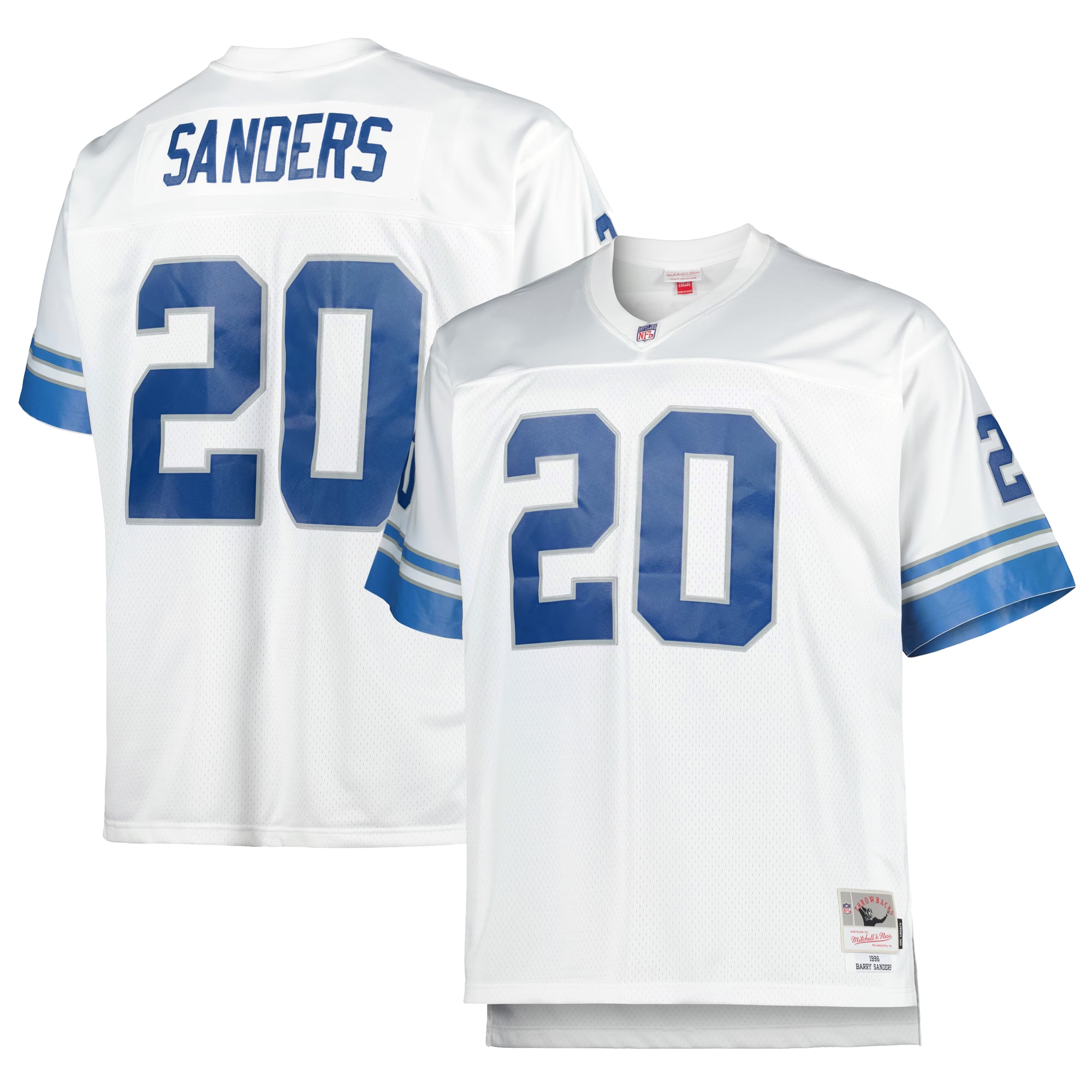 Barry Sanders Detroit Lions Big & Tall 1996 Retired Player Jersey