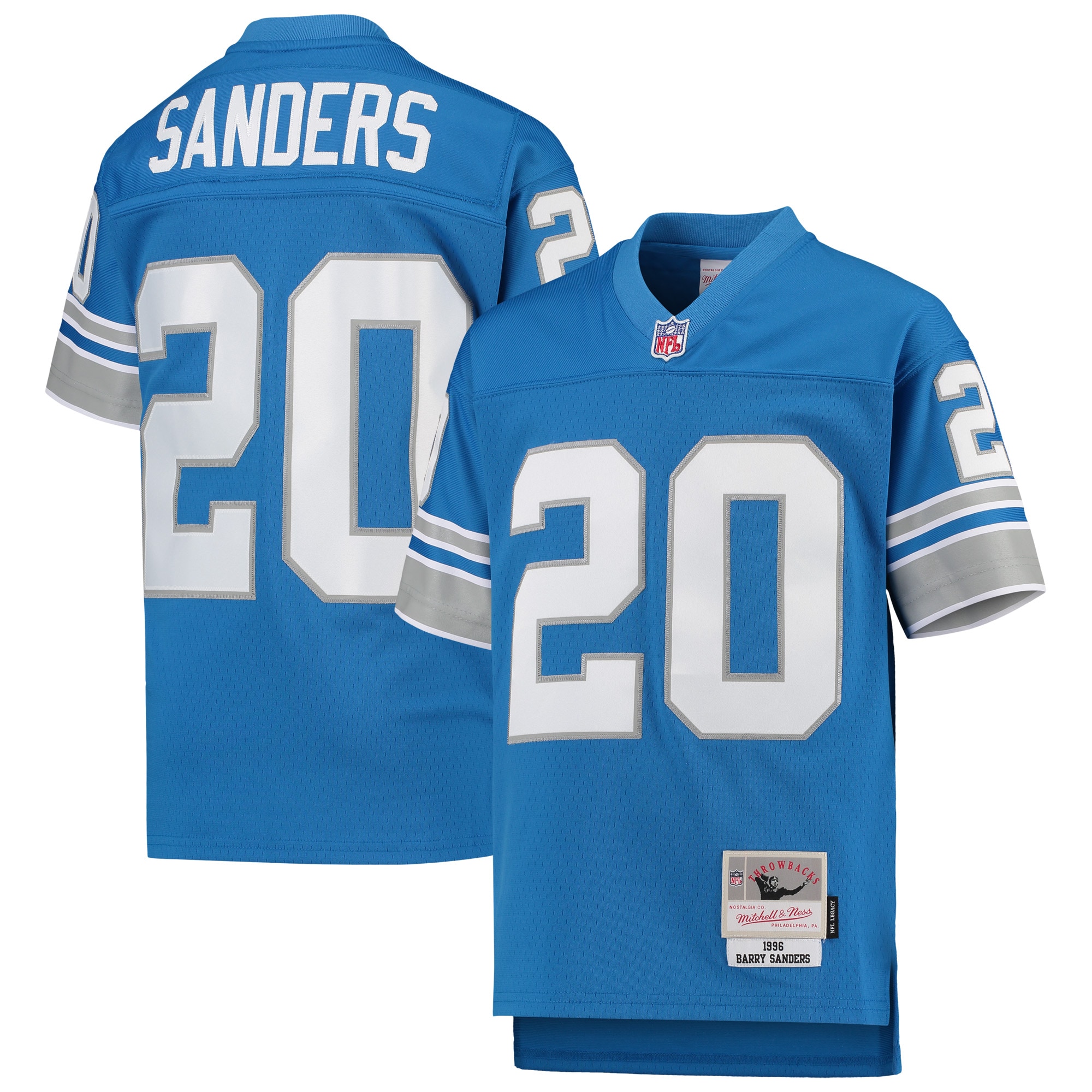 Barry Sanders Detroit Lions Youth 1996 Legacy Retired Player Jersey - Blue