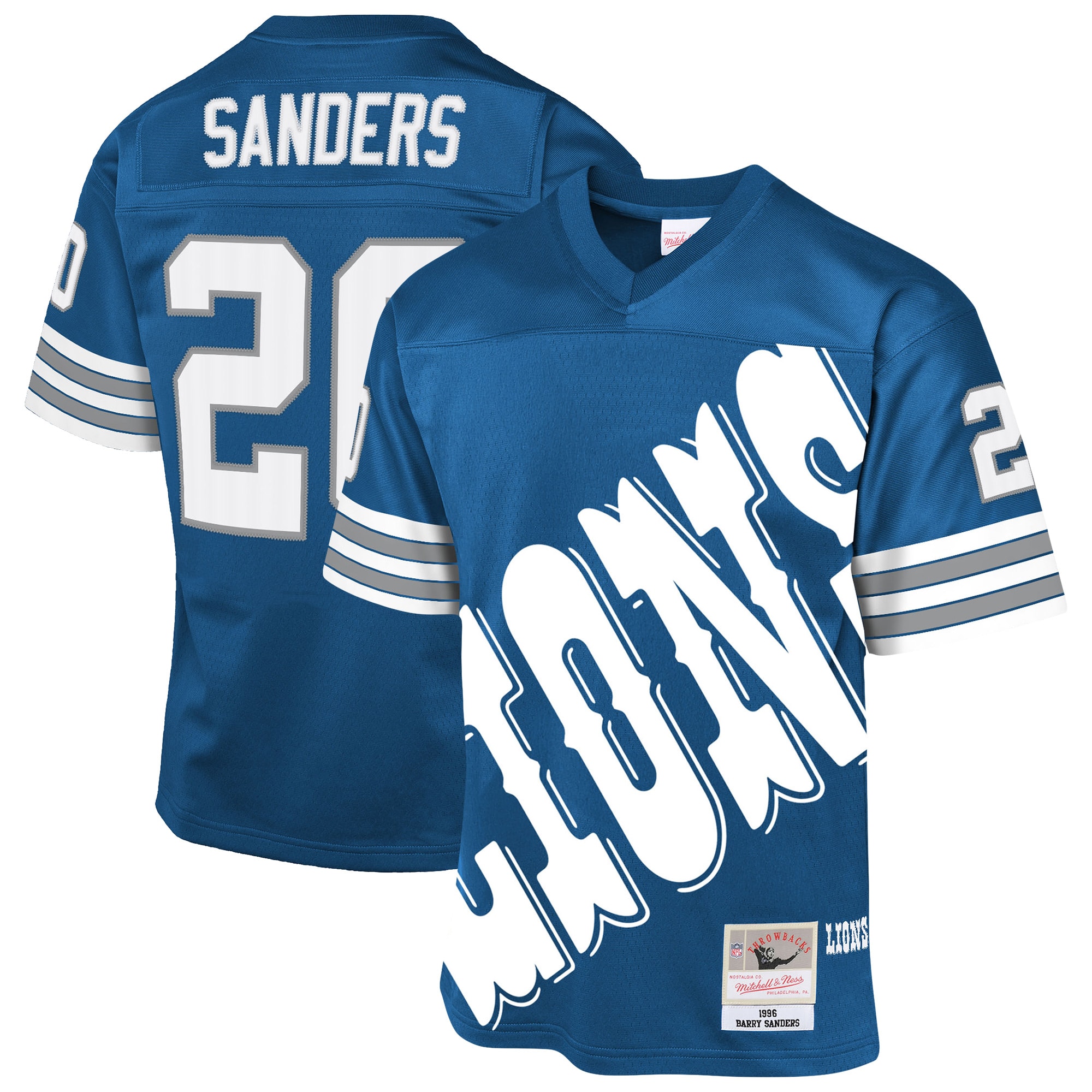 Barry Sanders Detroit Lions Youth 1996 Throwback Fashion Jersey - Blue