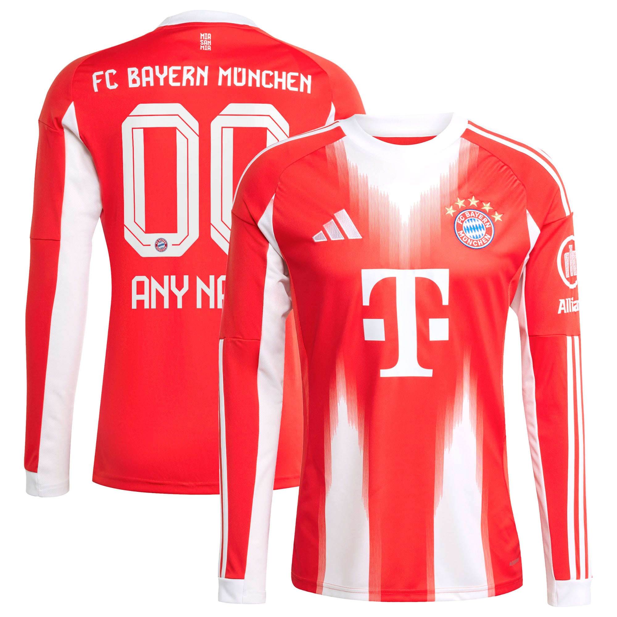Bayern Munich 2025/26 Home Long Sleeve Custom Jersey - Red