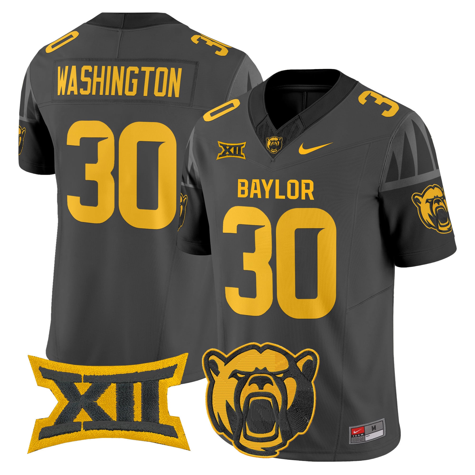 Alternative view of Baylor Bears Gray Jersey - Nike Baylor Bears #13 Gray Alternate Jersey