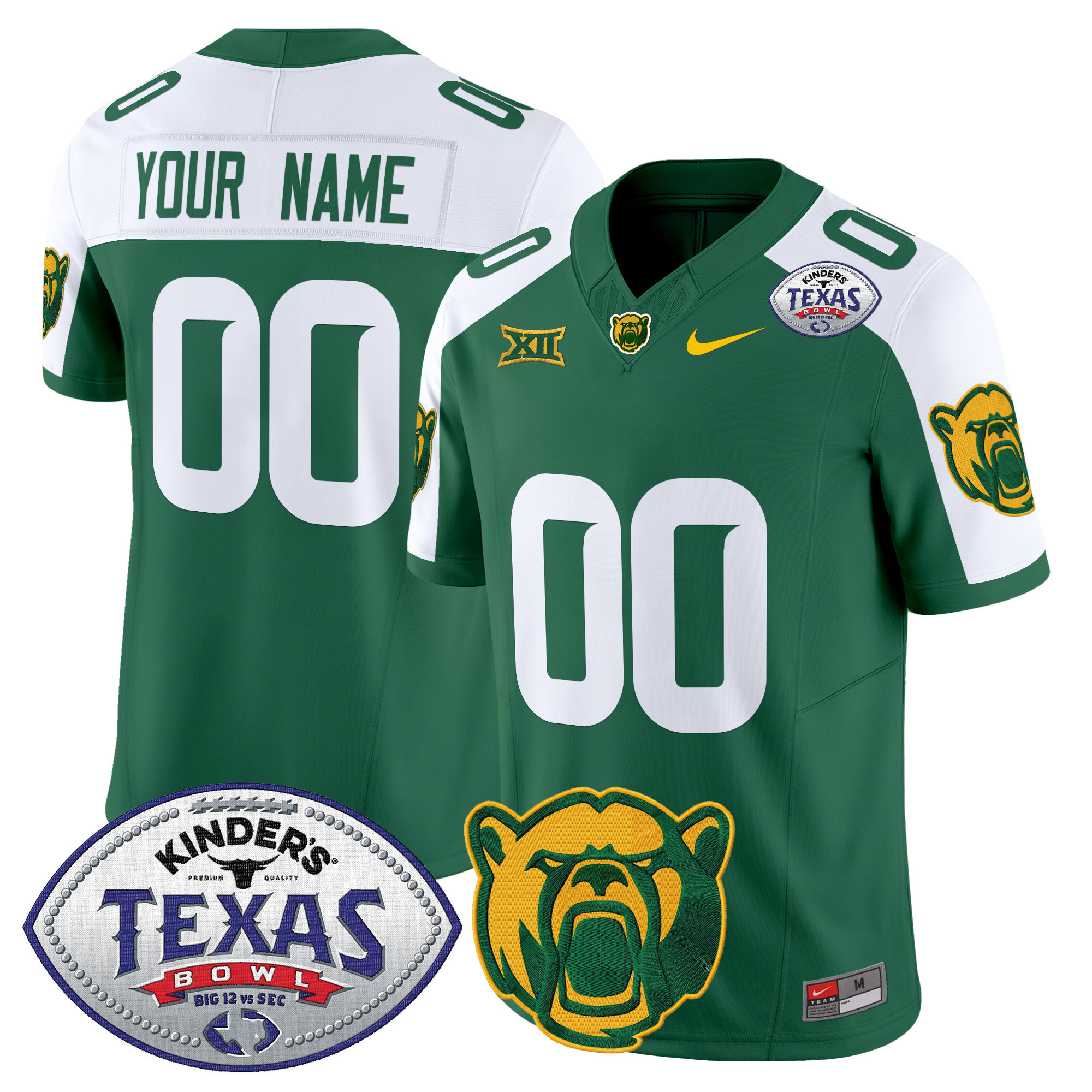 Baylor Bears Green Jersey nike - Nike Baylor Bears Green Jersey