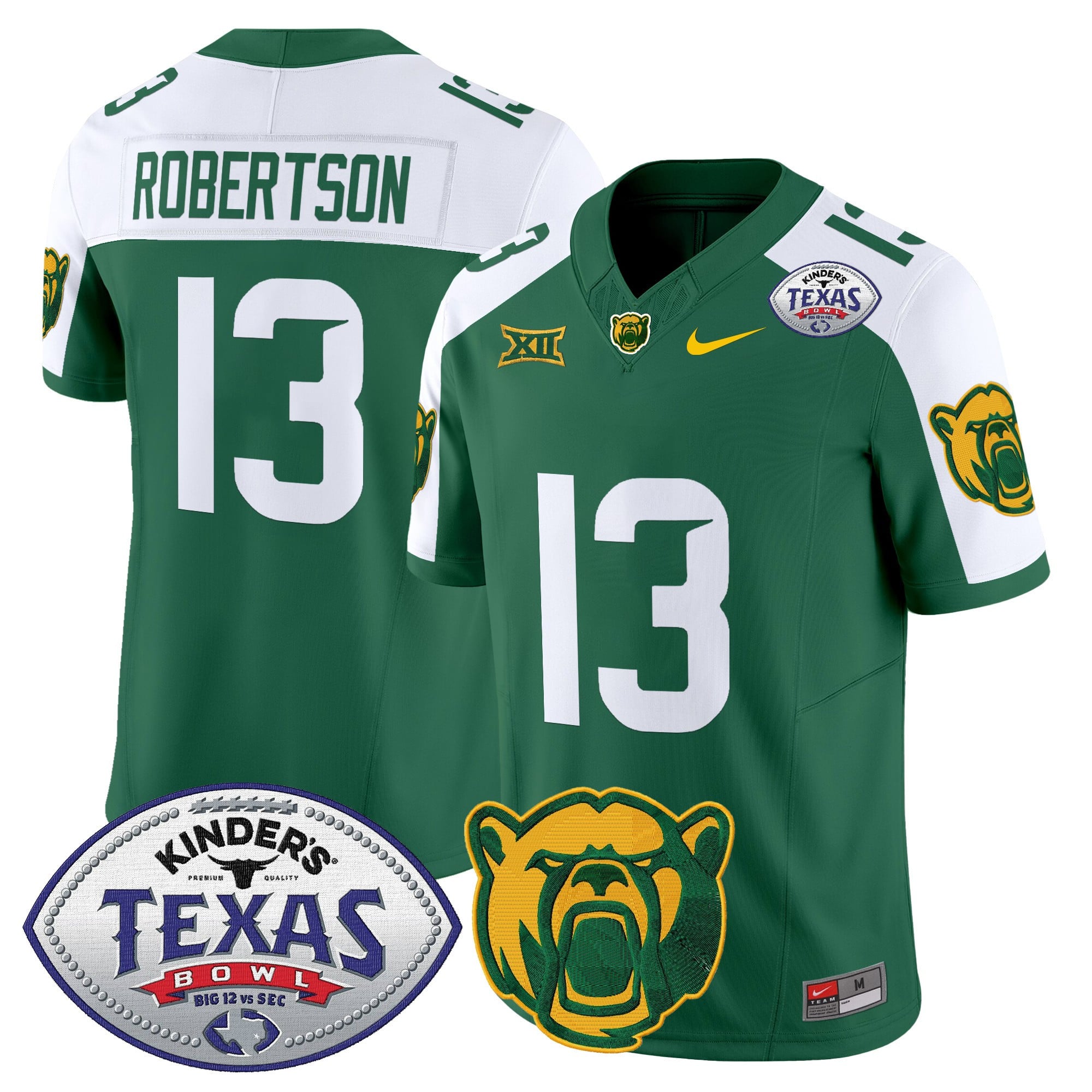 Baylor Robertson Texas Bowl Jersey - Nike Baylor Robertson #13 Green