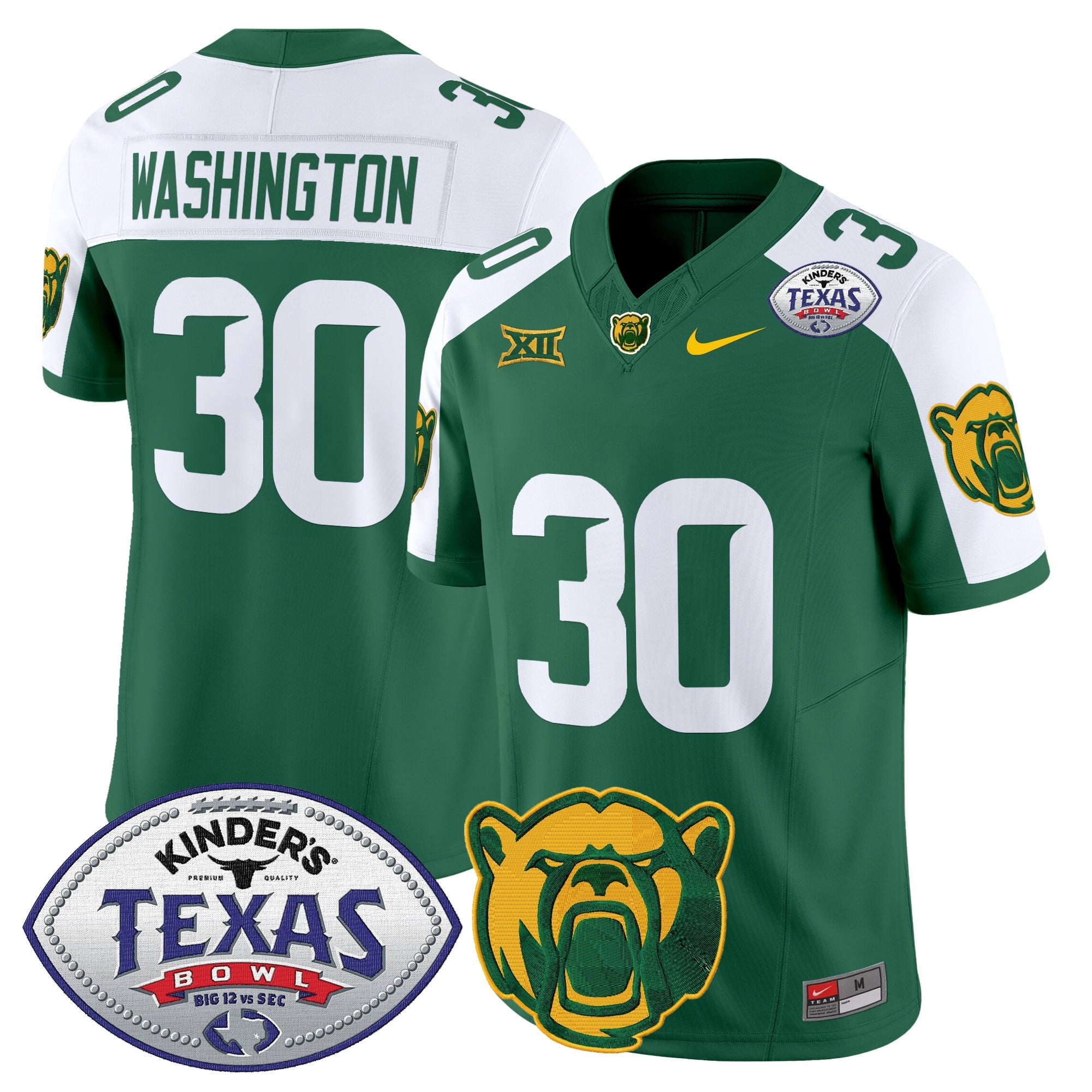 Alternative view of Baylor Robertson Texas Bowl Jersey - Nike Baylor Robertson #13 Green