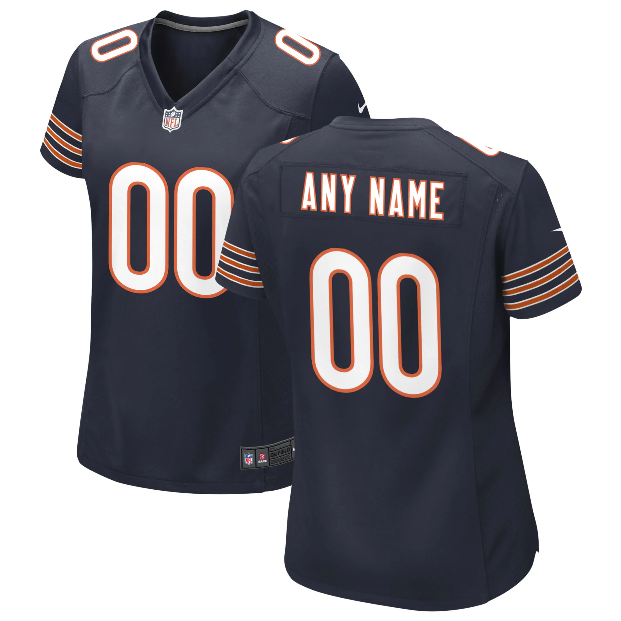 Bears Navy Women’s Custom Jersey - Nike Chicago