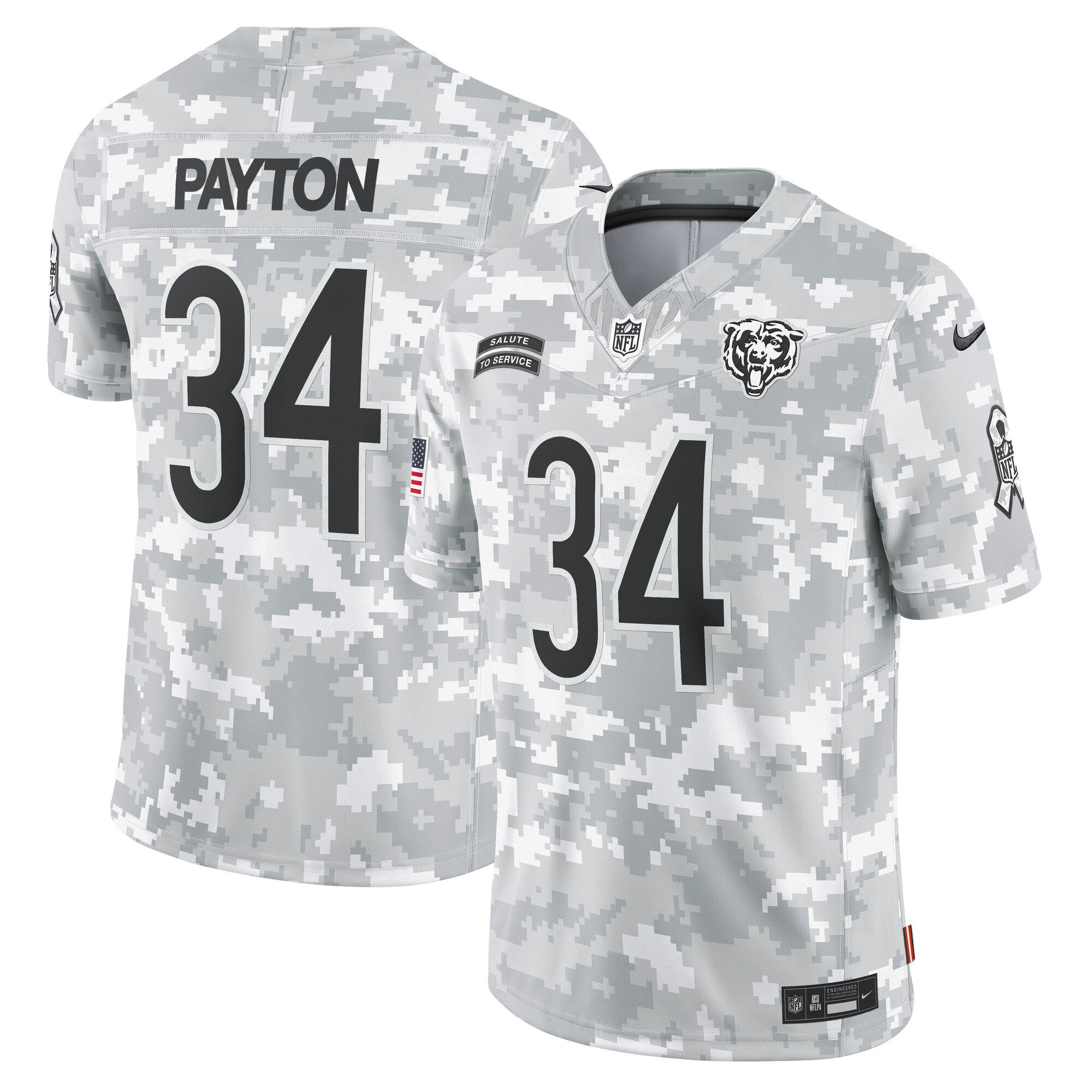 Bears Payton Camo Jersey - Nike - Salute to Service