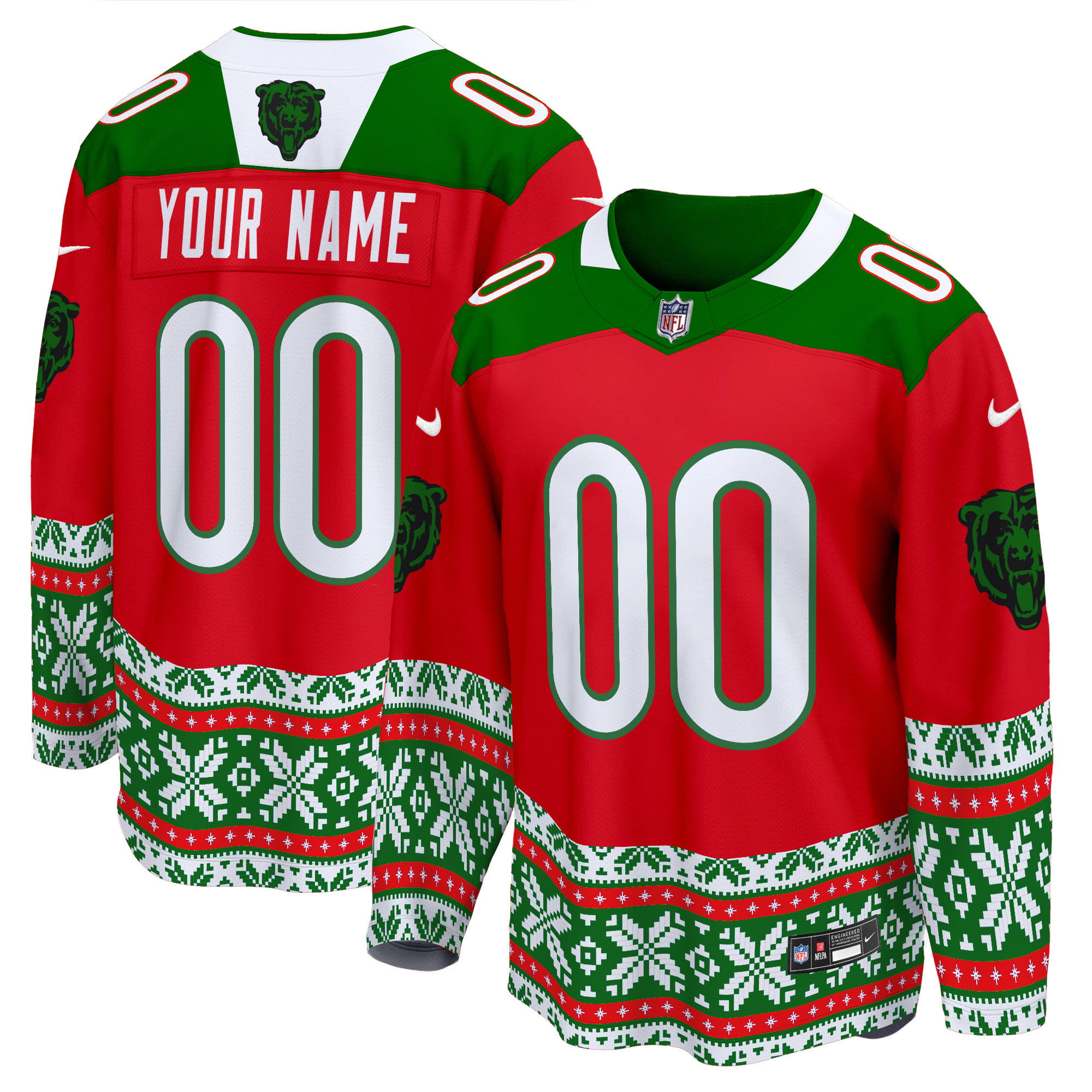 Bears Ugly Christmas Jersey - Bears Ugly Christmas Sweater Jersey