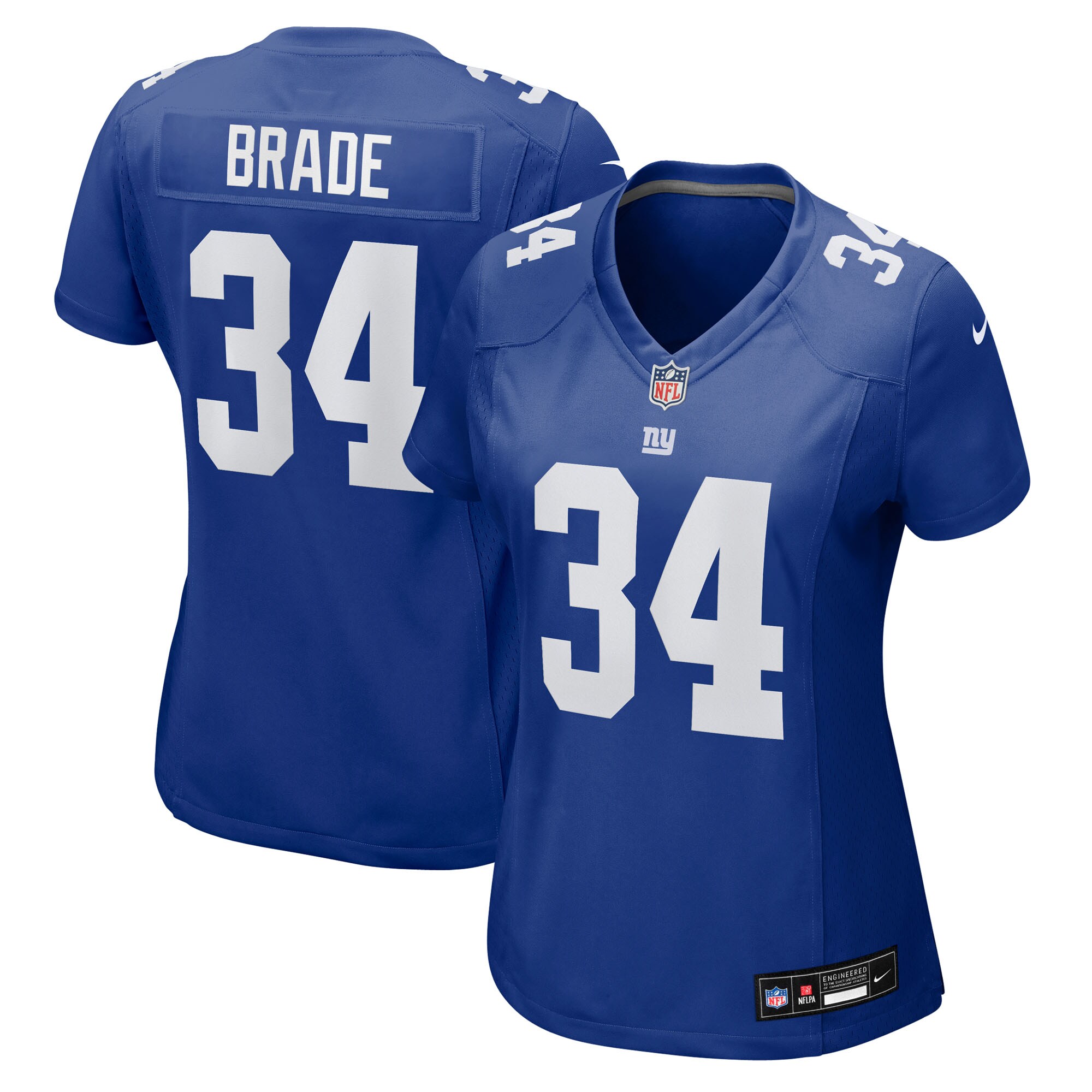 Beau Brade New York Giants Women's Team Game Jersey - Royal