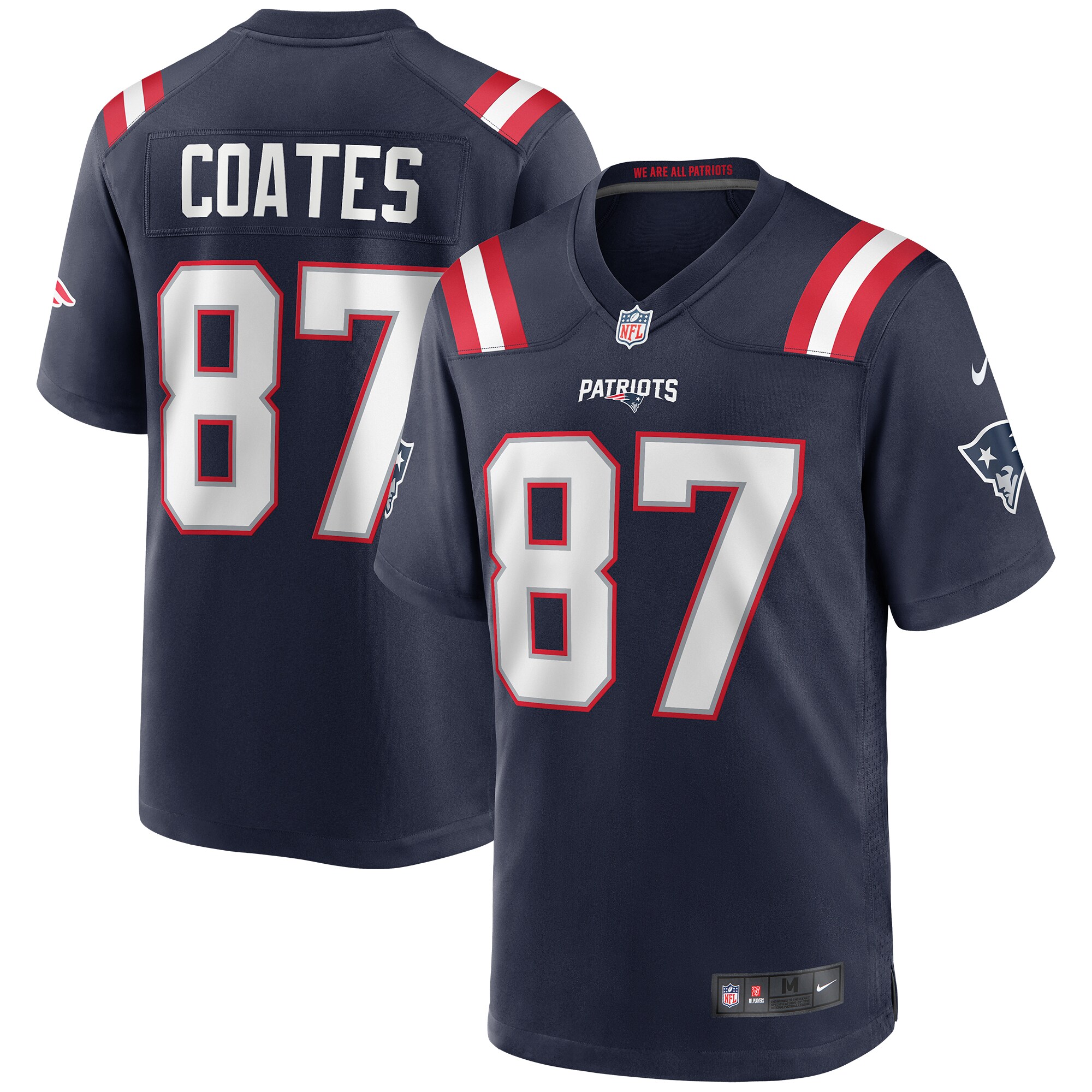 Ben Coates New England Patriots Game Retired Player Jersey - Navy