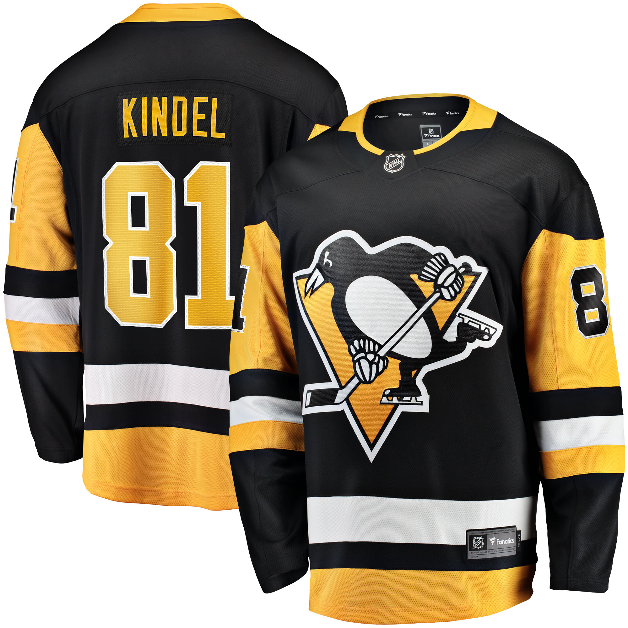 Ben Kindel Pittsburgh Penguins Fanatics Home Breakaway Jersey - Black
