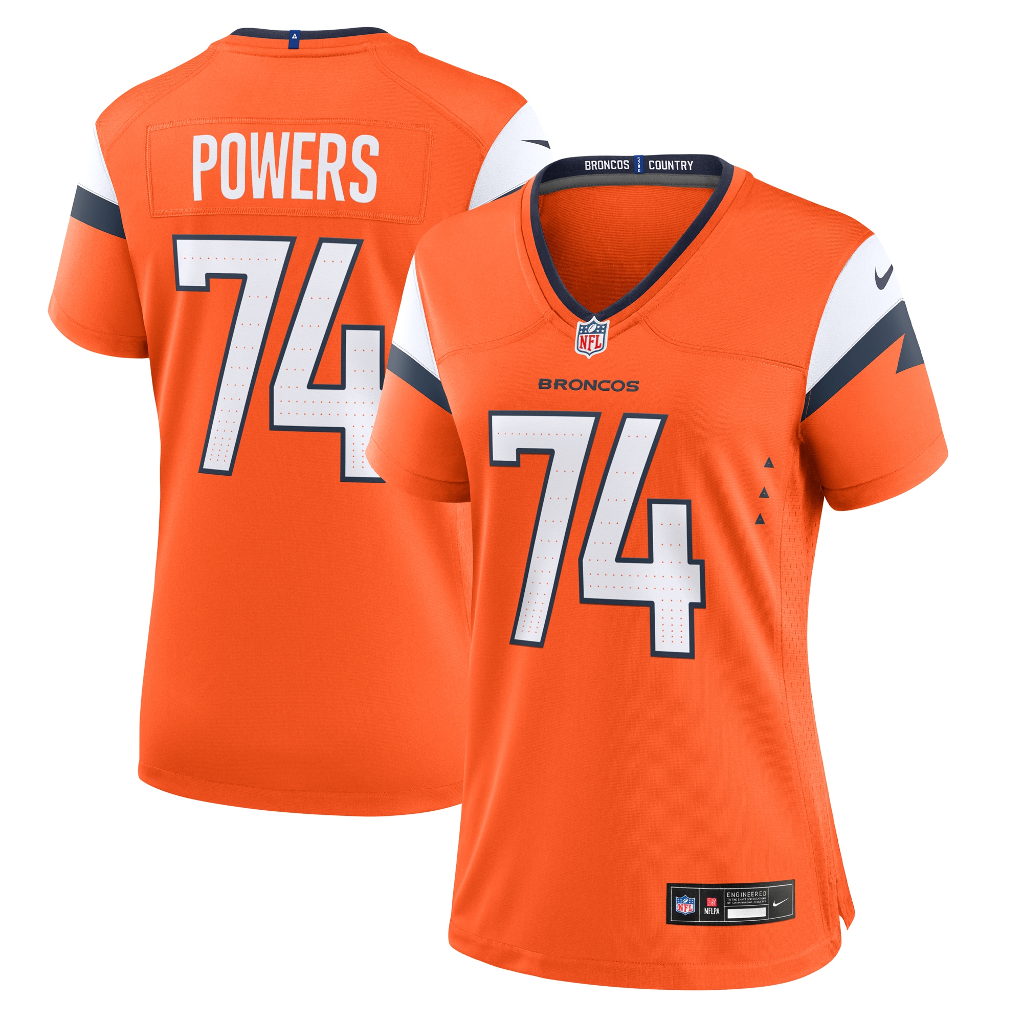 Ben Powers Denver Broncos Women's Team Game Jersey - Orange