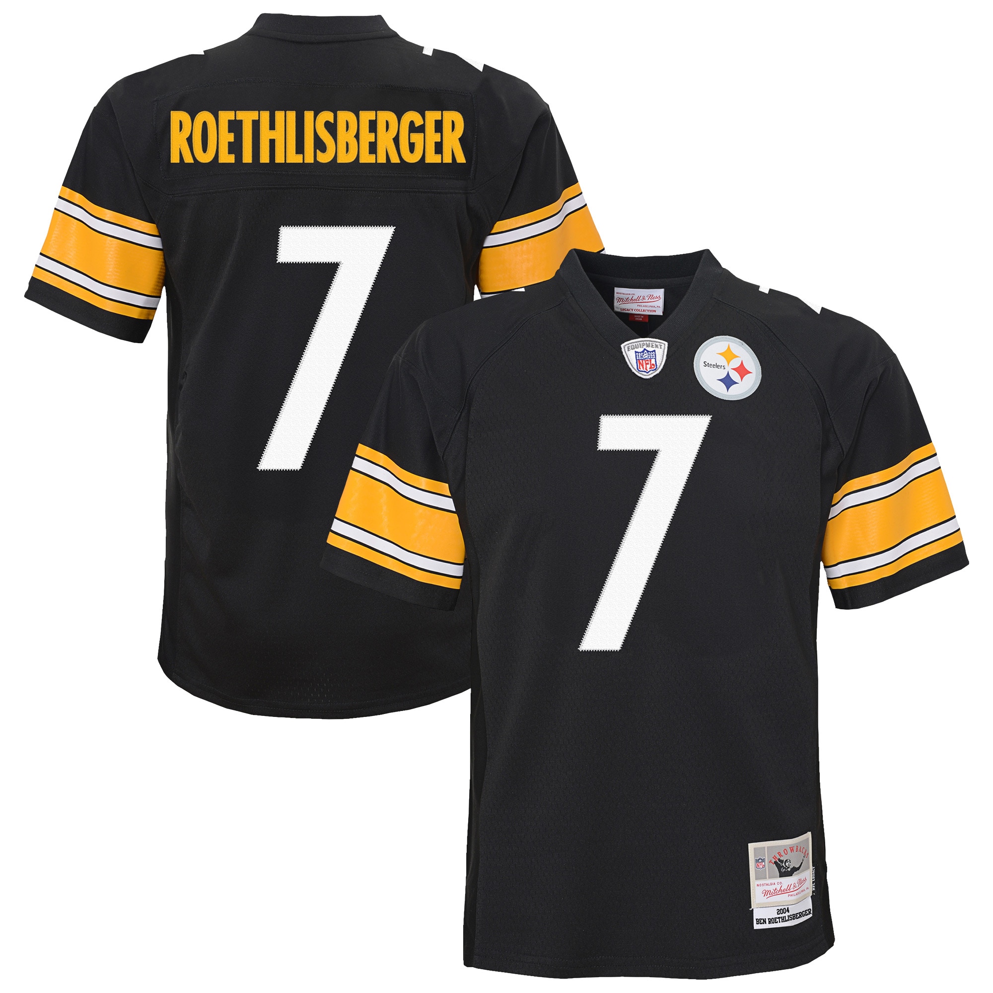 Ben Roethlisberger Pittsburgh Steelers Youth 2004 Legacy Jersey - Black