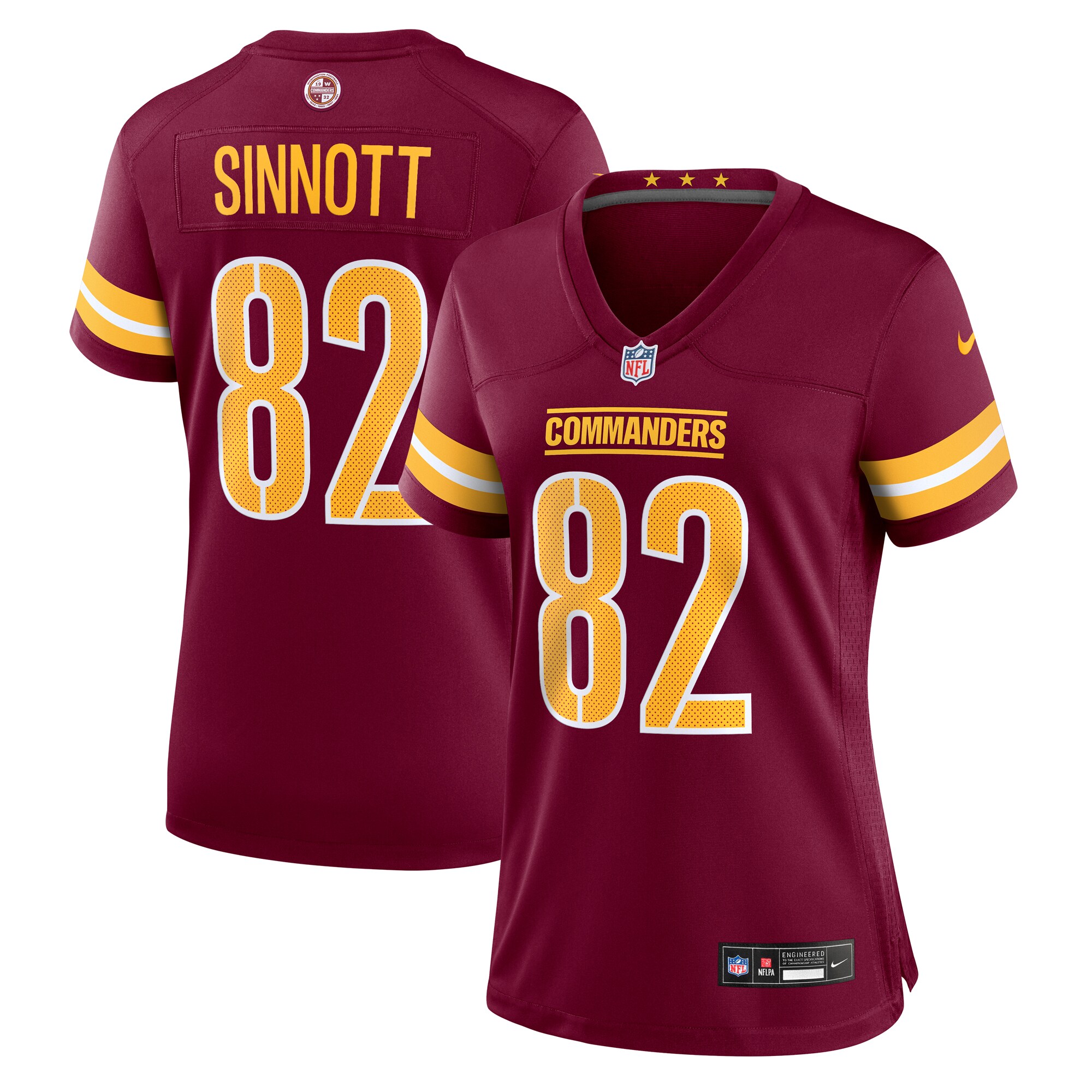 Ben Sinnott Washington Commanders Women's Team Game Jersey - Burgundy