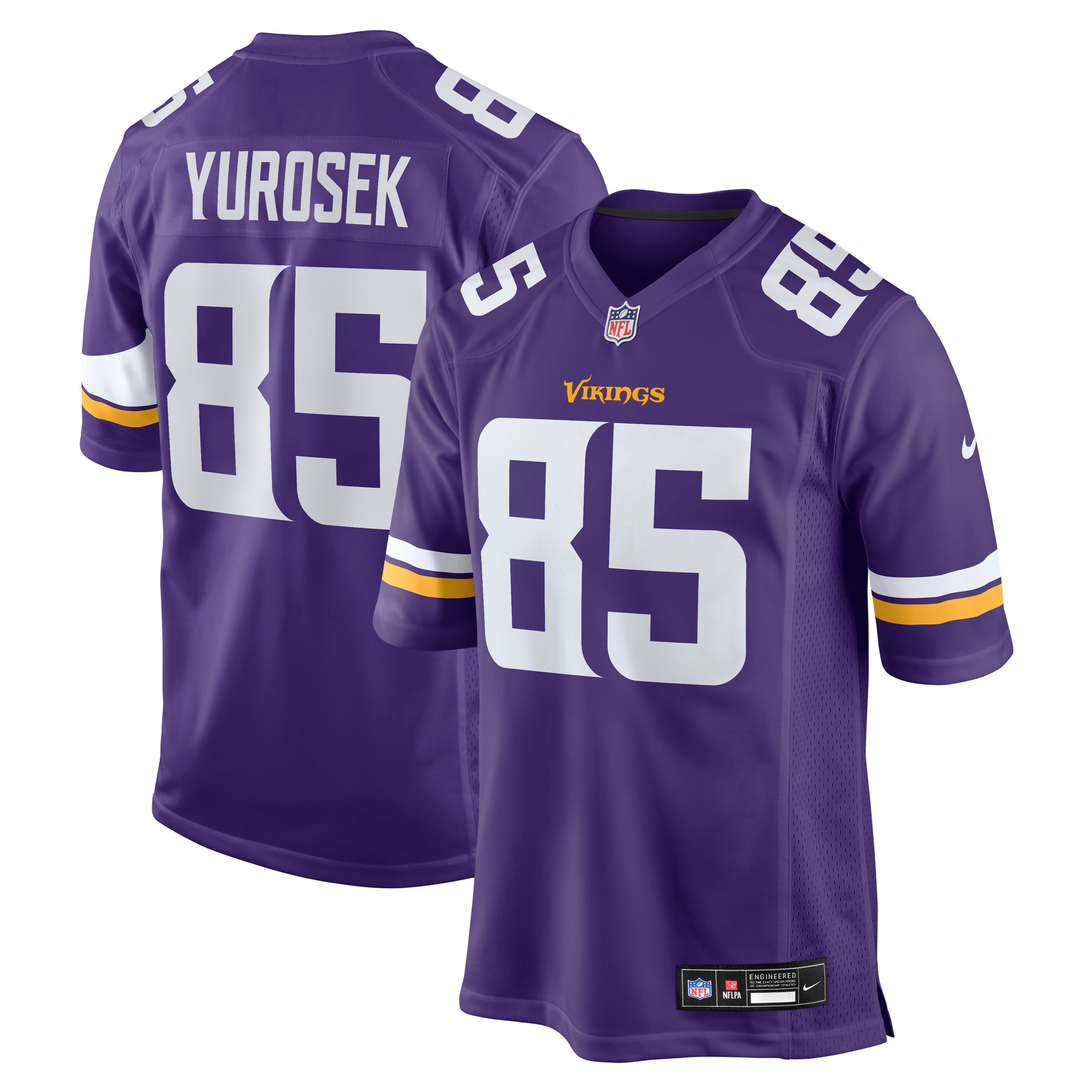 Ben Yurosek Minnesota Vikings Team Game Jersey - Purple
