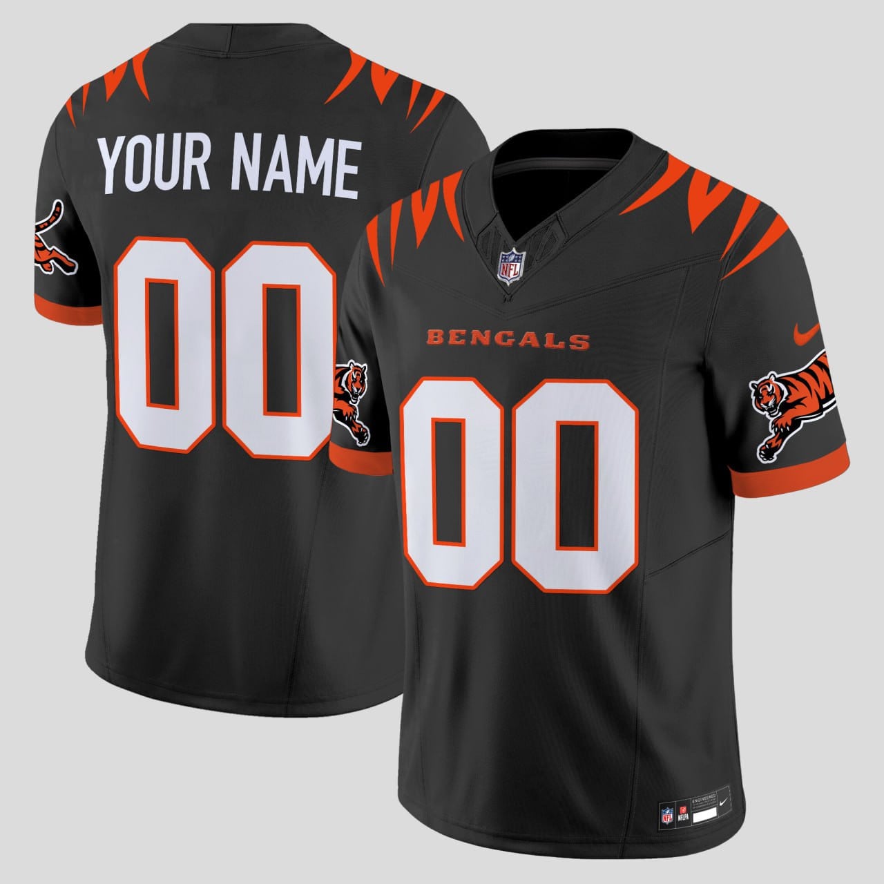 Bengals Black Alternate Jersey - Nike - Custom Name & Number