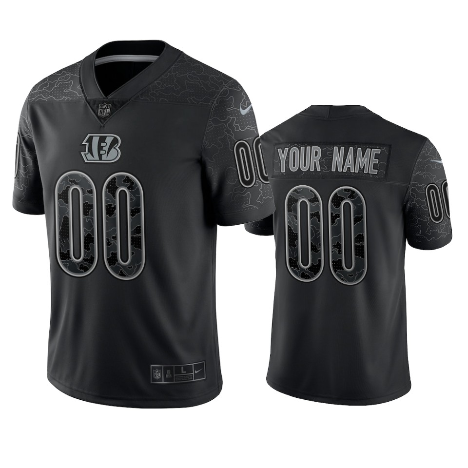 Bengals Black Camo Jersey nike - Nike Bengals Black Camo Custom Jersey