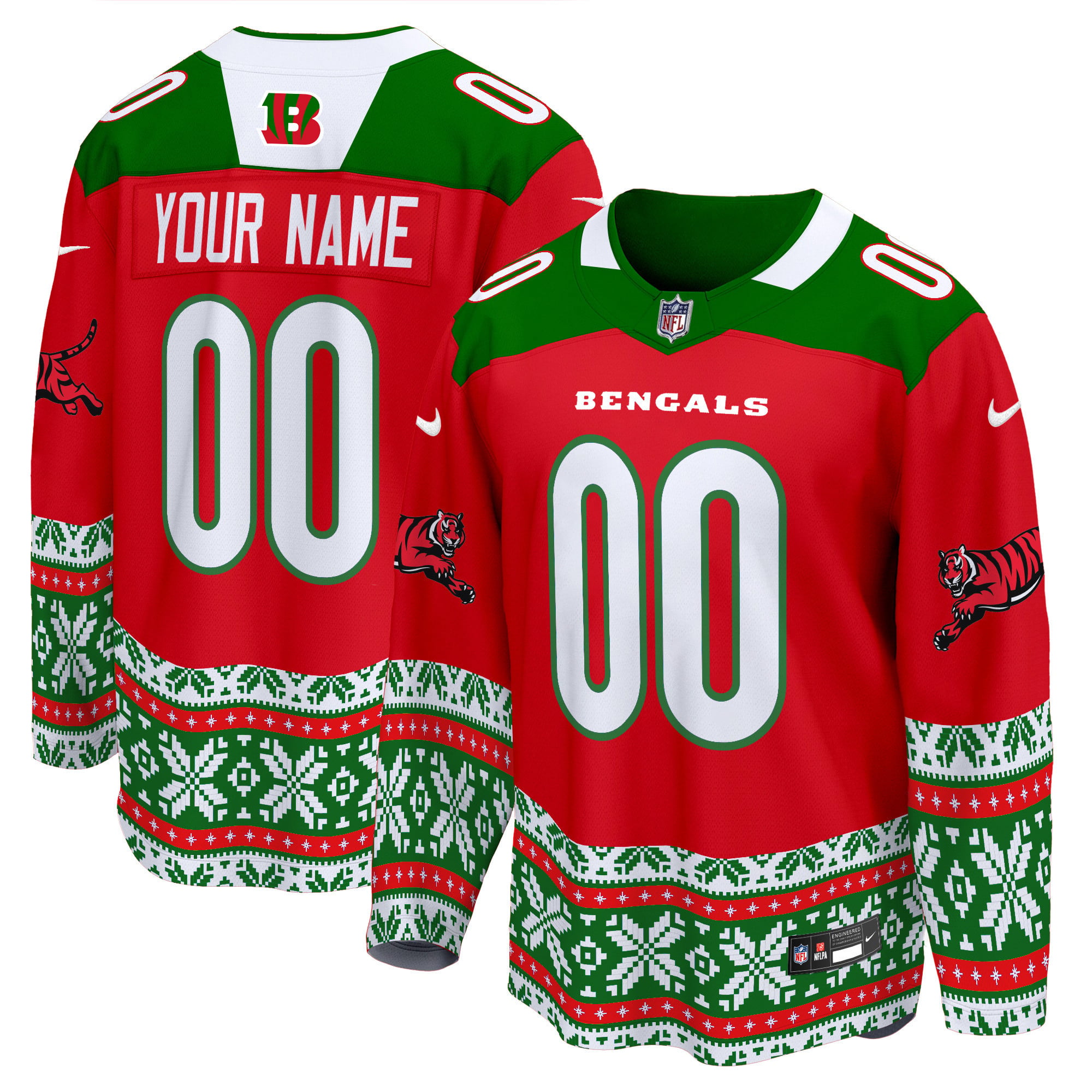 Bengals Christmas Sweater Jersey - Bengals Ugly Christmas Sweater