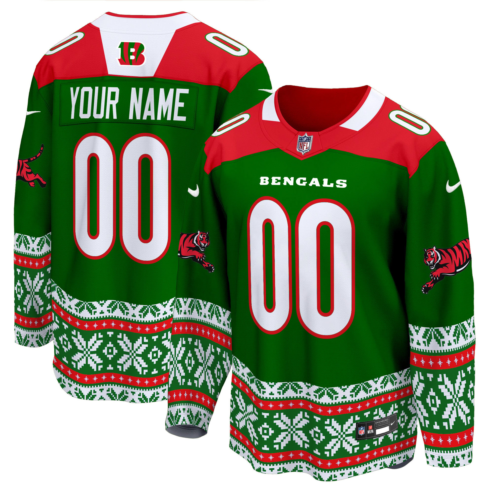 Alternative view of Bengals Christmas Sweater Jersey - Bengals Ugly Christmas Sweater