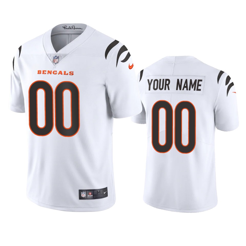 Bengals Custom White Jersey - Bengals White Nike Limited Custom Jersey