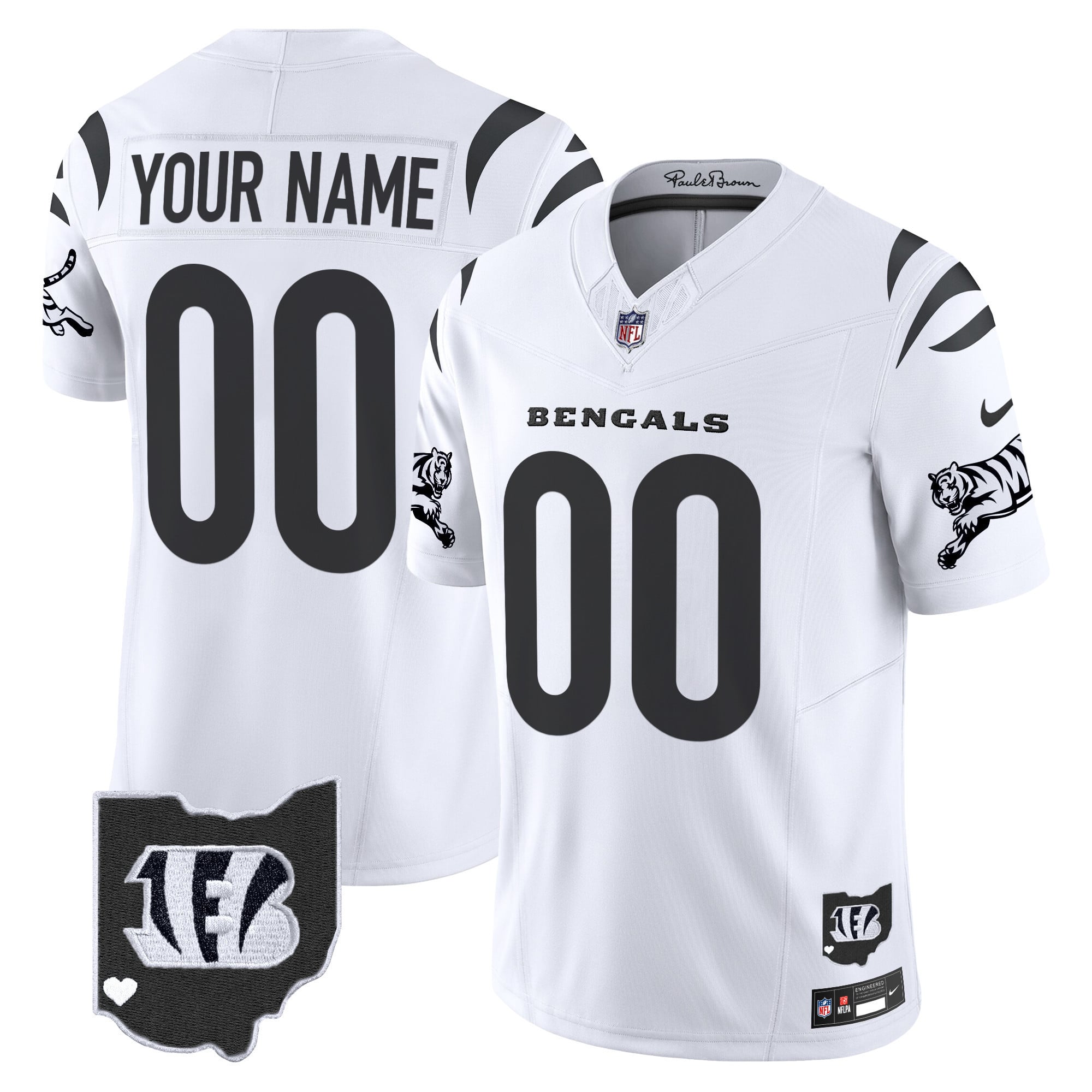 Alternative view of Bengals White Alternate Jersey - Nike - Customizable Edition