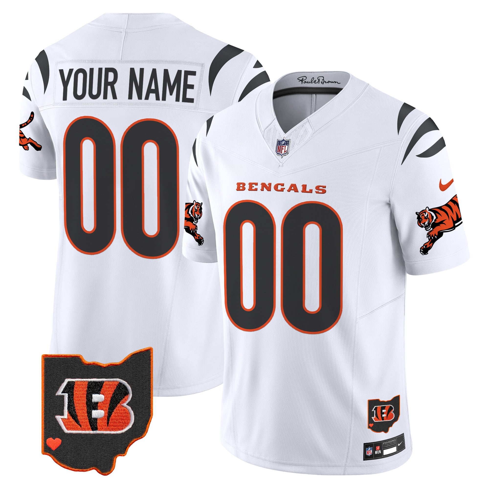 Bengals White Alternate Jersey - Nike - Customizable Edition