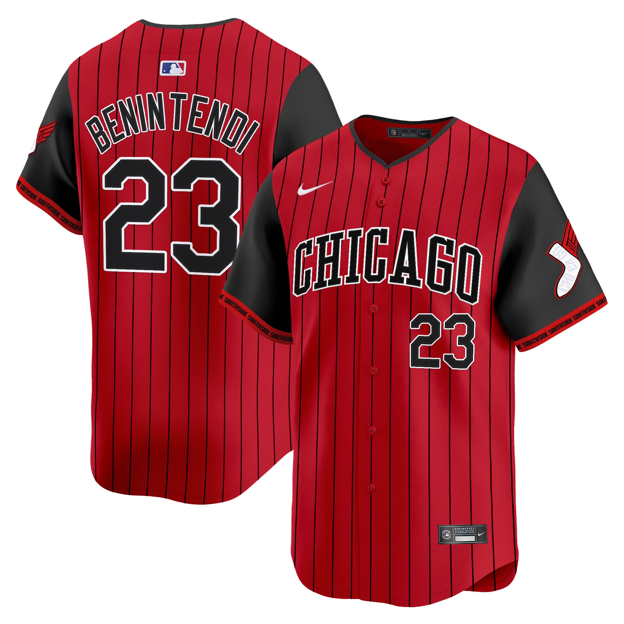 Benintendi #23 Sox Jersey - Nike - Red Pinstripe Edition