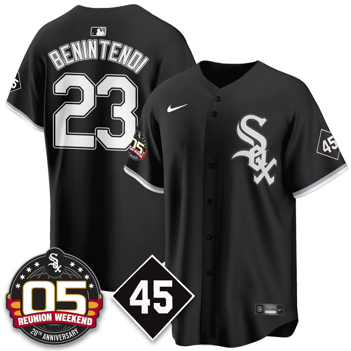 Benintendi Black Jersey - Nike White Sox - Reunion Weekend